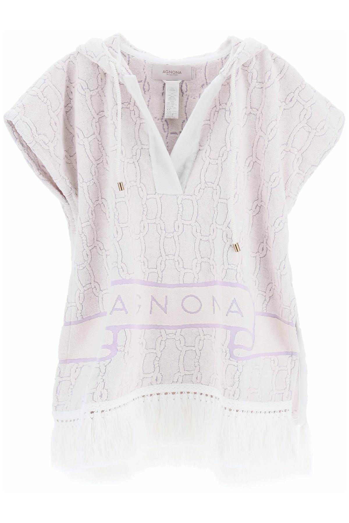 AGNONA AGNONA terry poncho with chain motif