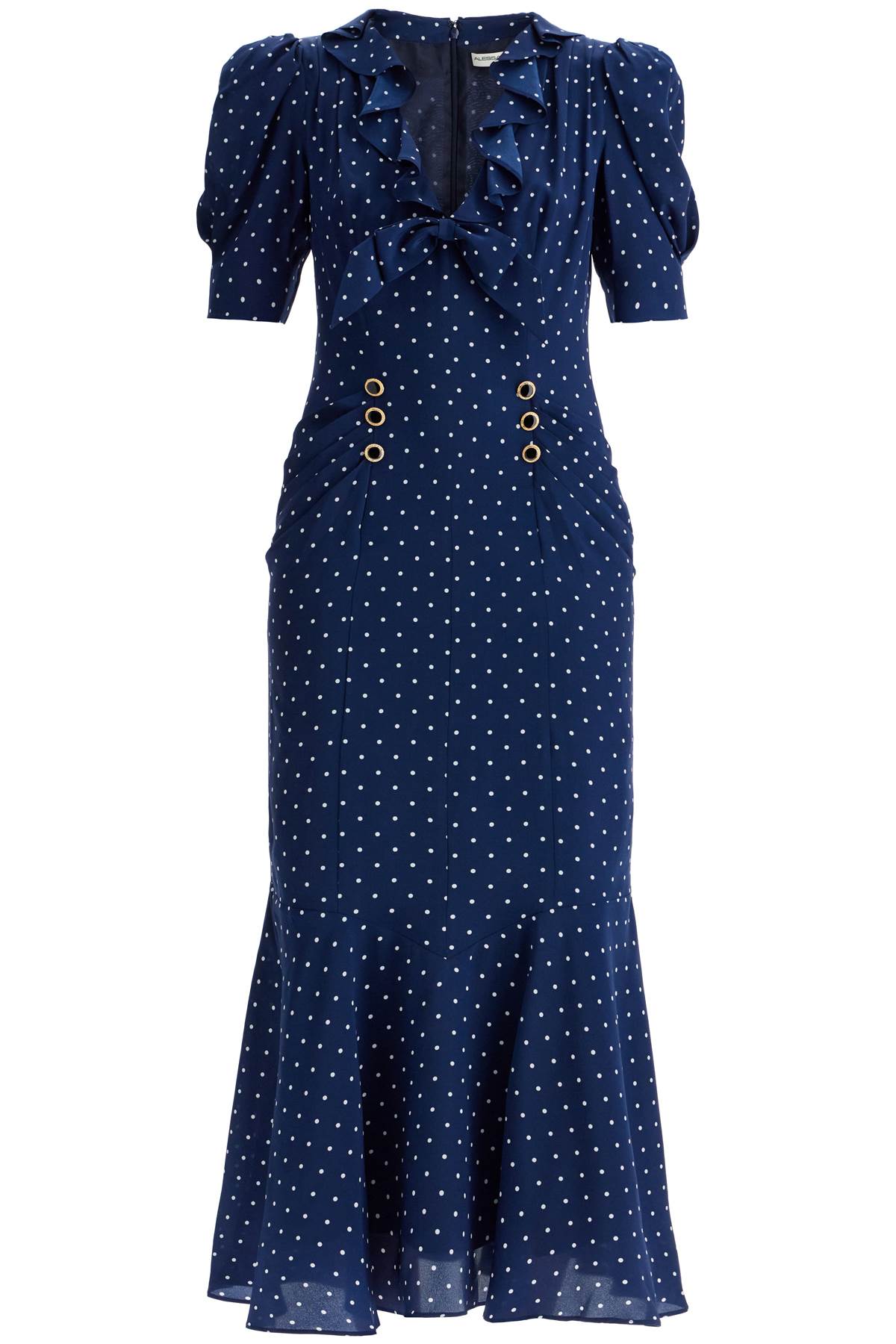 Alessandra Rich ALESSANDRA RICH "polka dot silk midi dress"