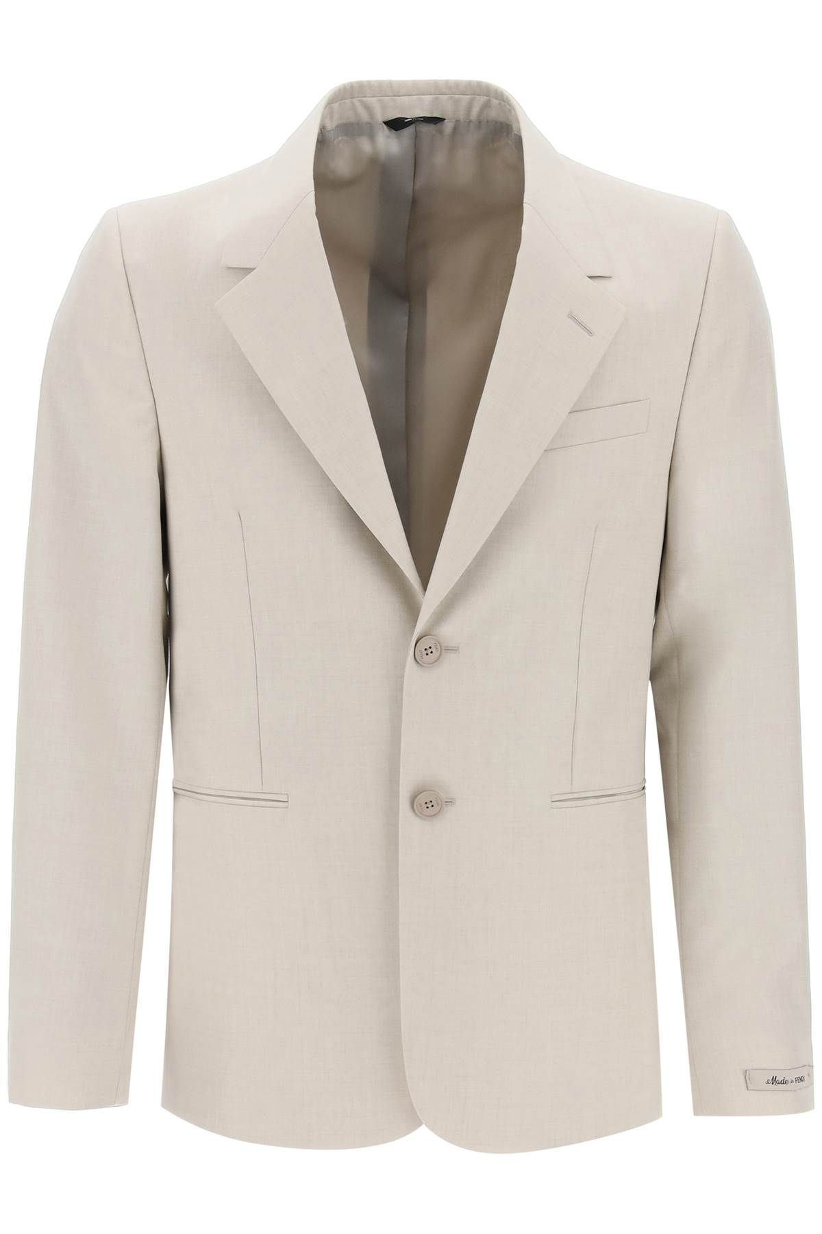 FENDI FENDI single-breasted wool blazer