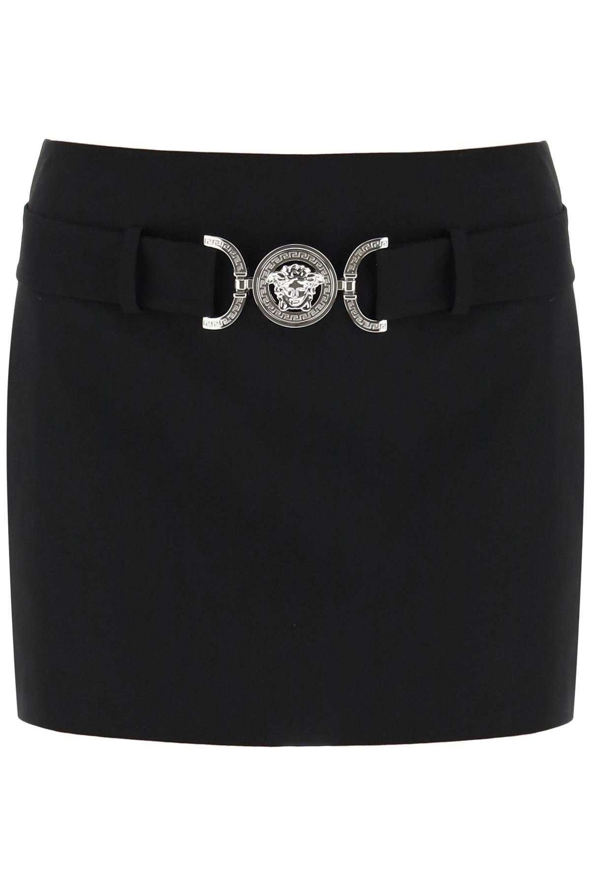 Versace VERSACE medusa buckle mini skirt