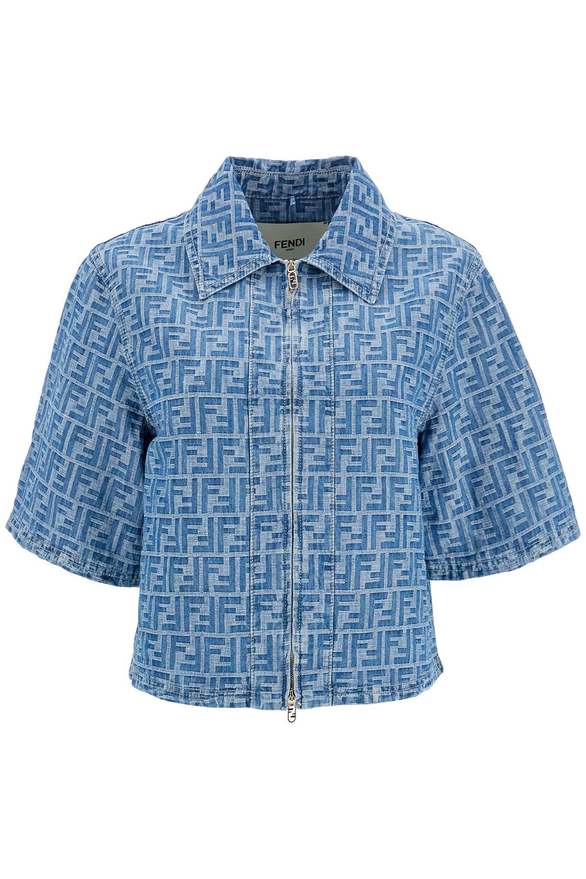 FENDI FENDI cropped chambray ff jacket