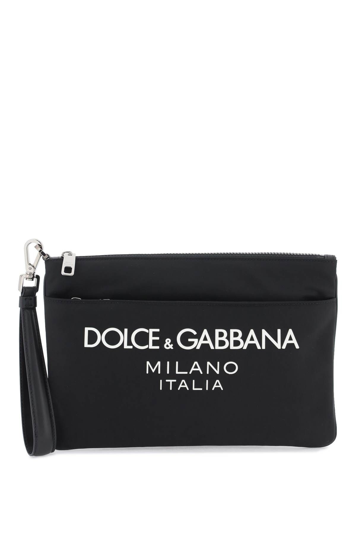 Dolce & Gabbana DOLCE & GABBANA nylon pouch with rubberized logo