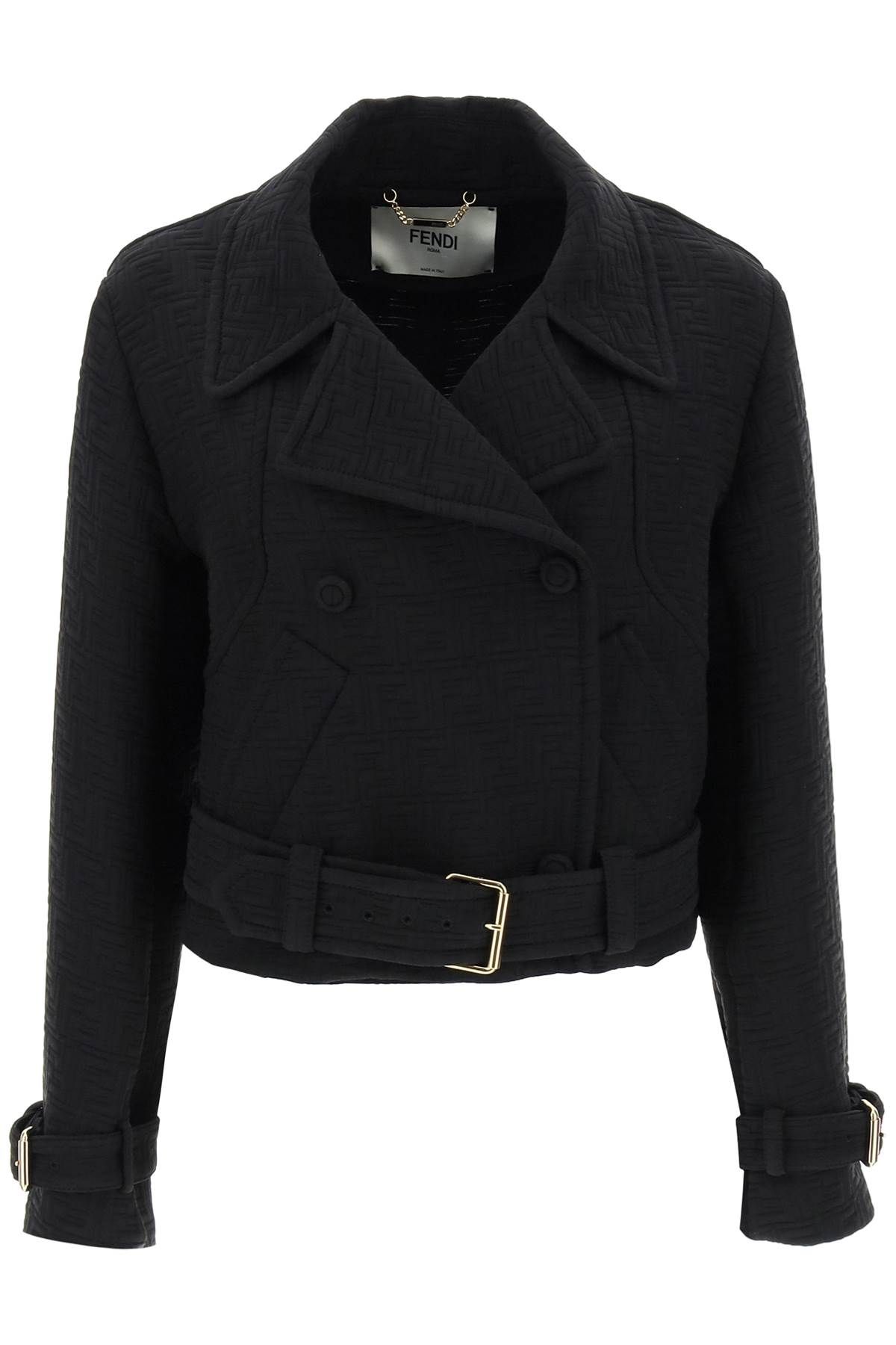 FENDI FENDI ff padded silk blend blouson