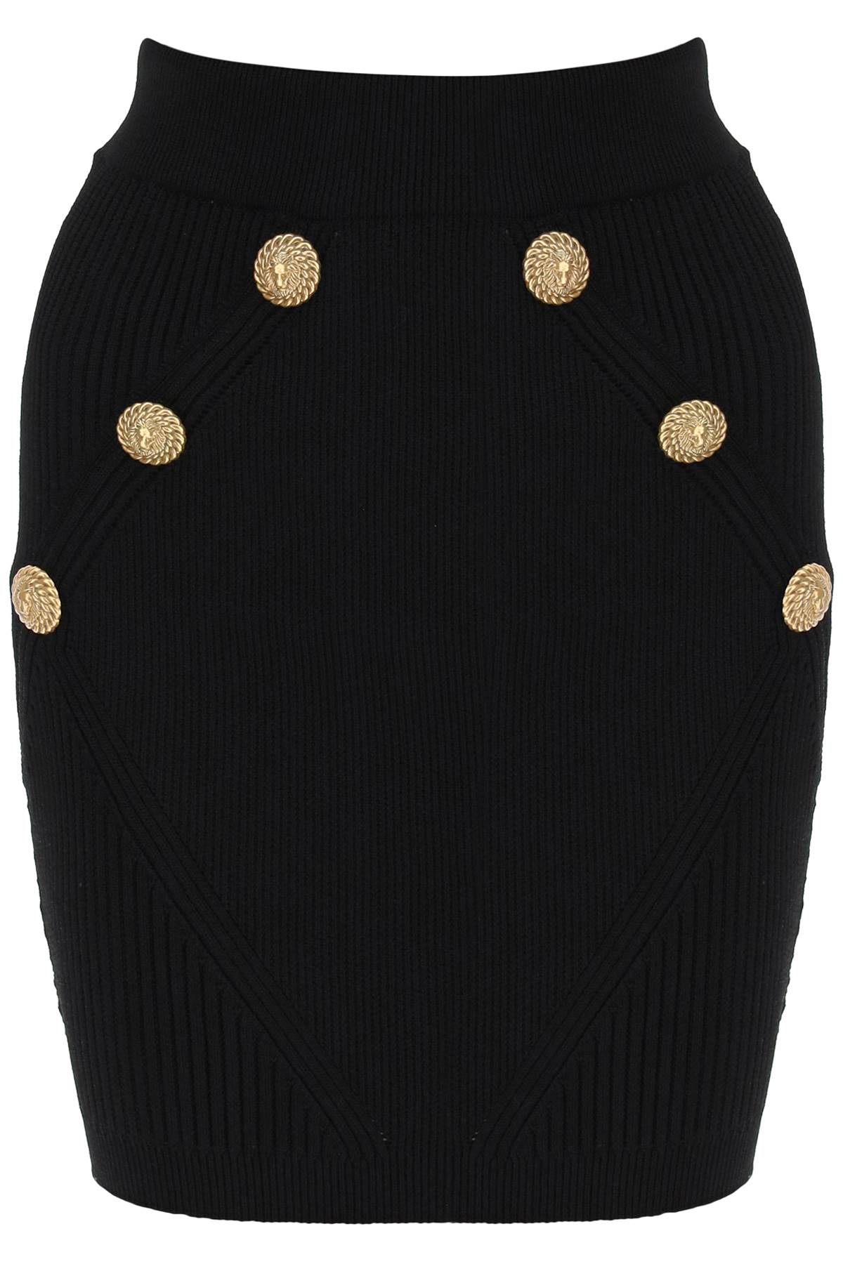 Balmain BALMAIN knit mini skirt with embossed buttons