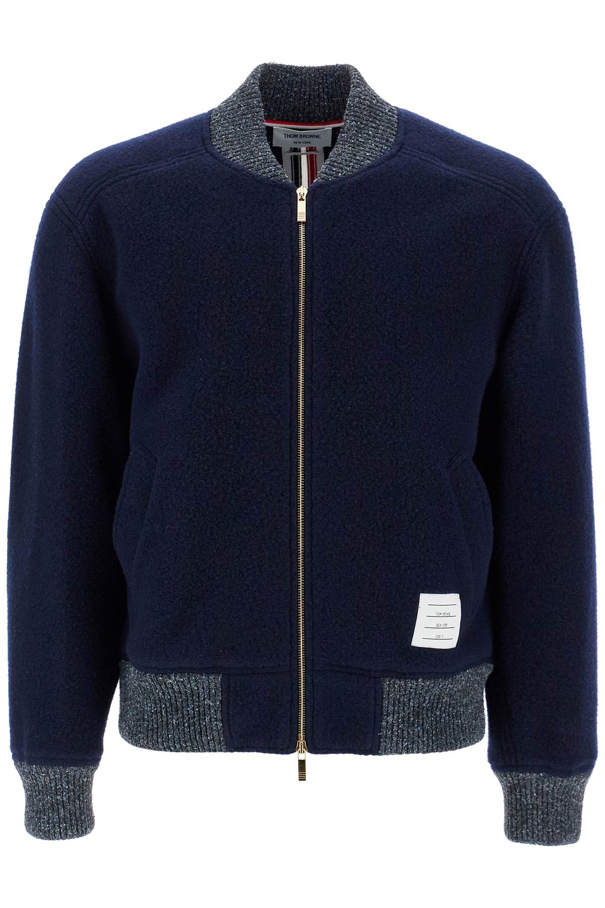 Thom Browne THOM BROWNE woolen fleece bomber jacket