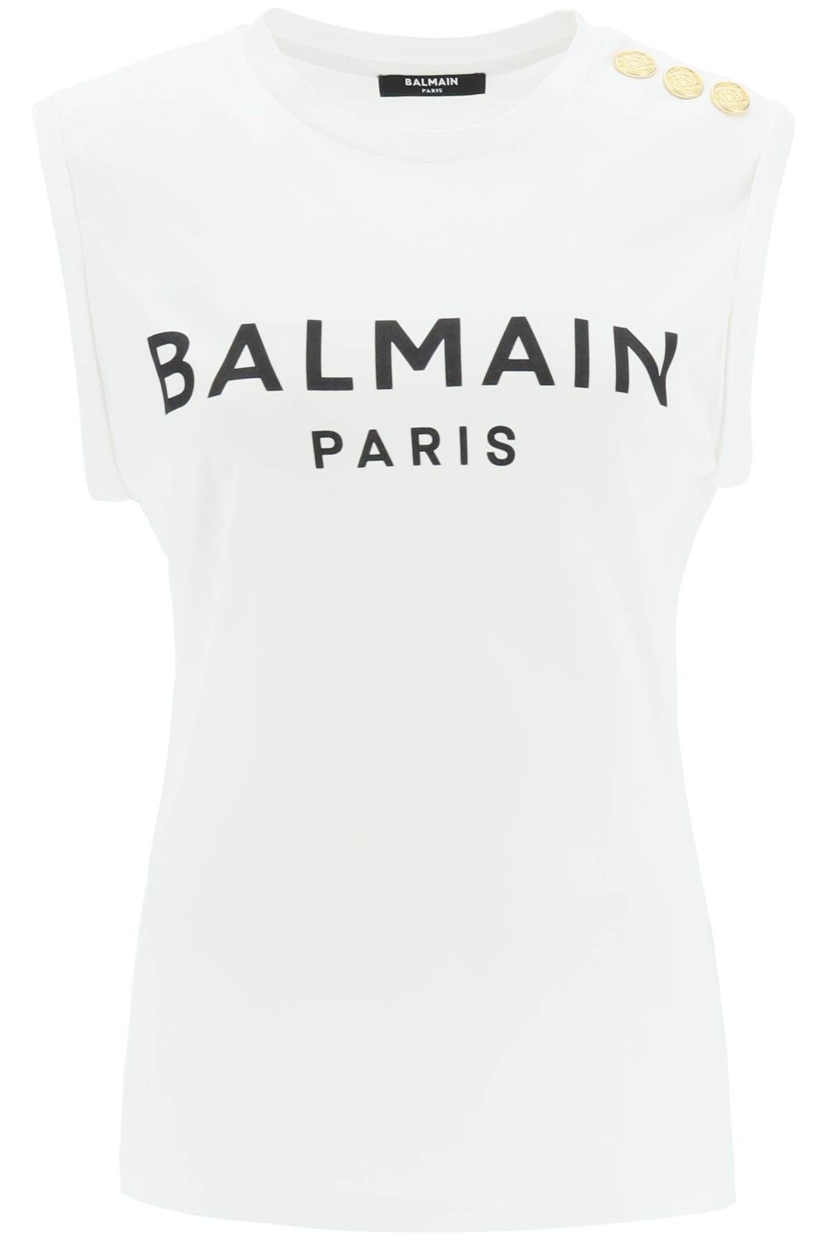 Balmain BALMAIN logo top with embossed buttons