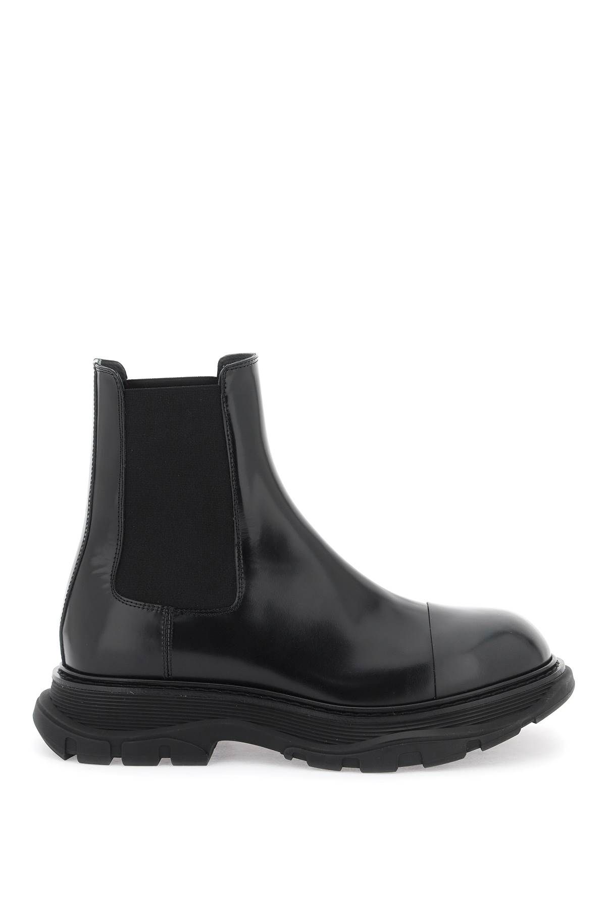 Alexander McQueen ALEXANDER MCQUEEN chelsea tread brushed leather ankle