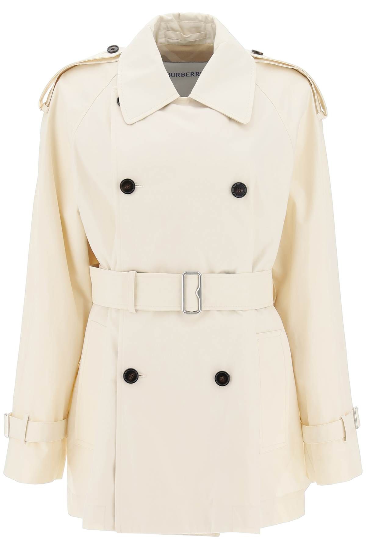 Burberry BURBERRY short cotton gabardine trench coat