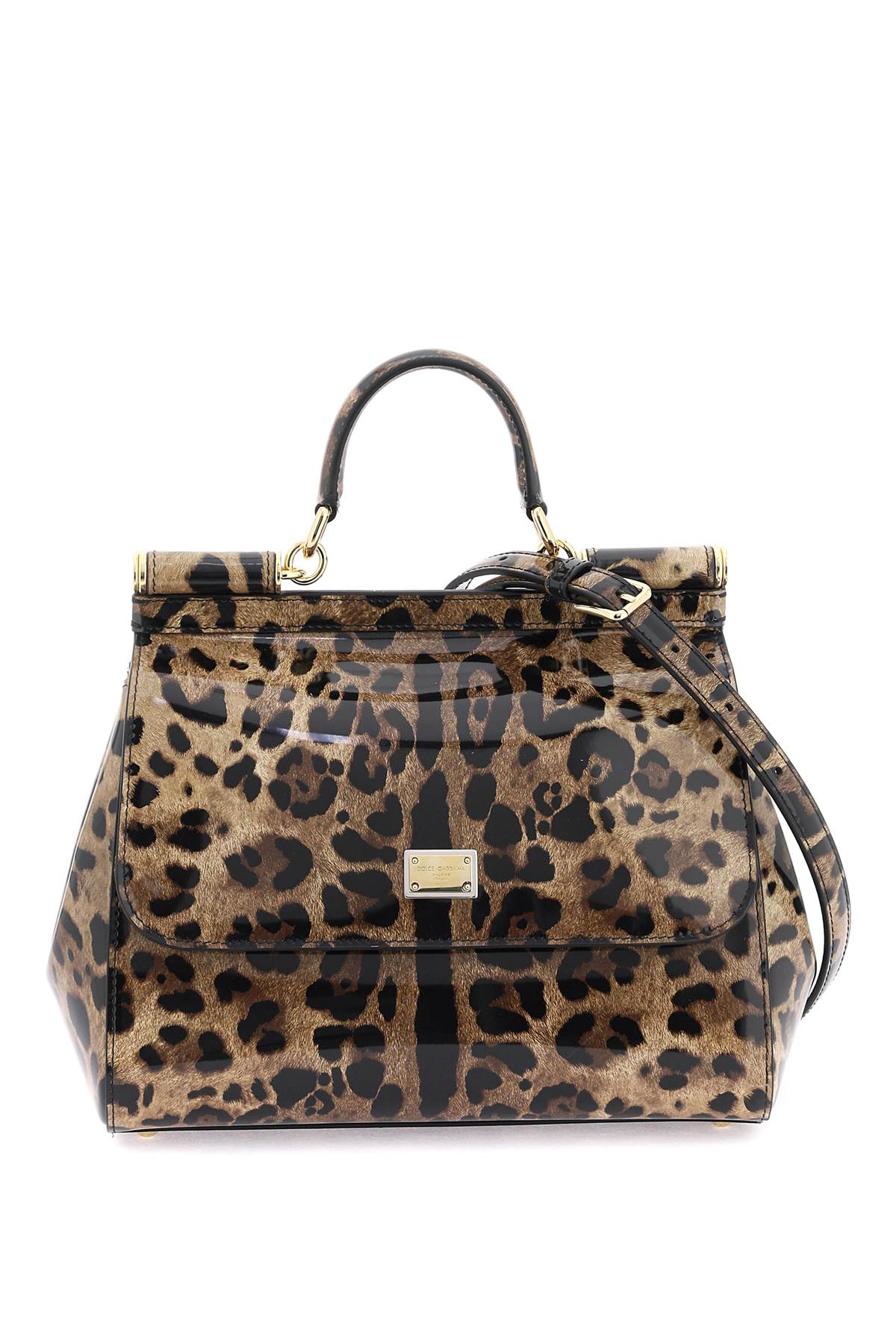 Dolce & Gabbana DOLCE & GABBANA leopard leather medium 'sicily' bag