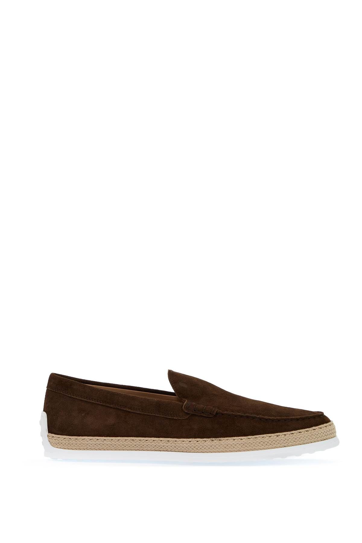 Tod's TOD'S suede slip-on with rafia insert