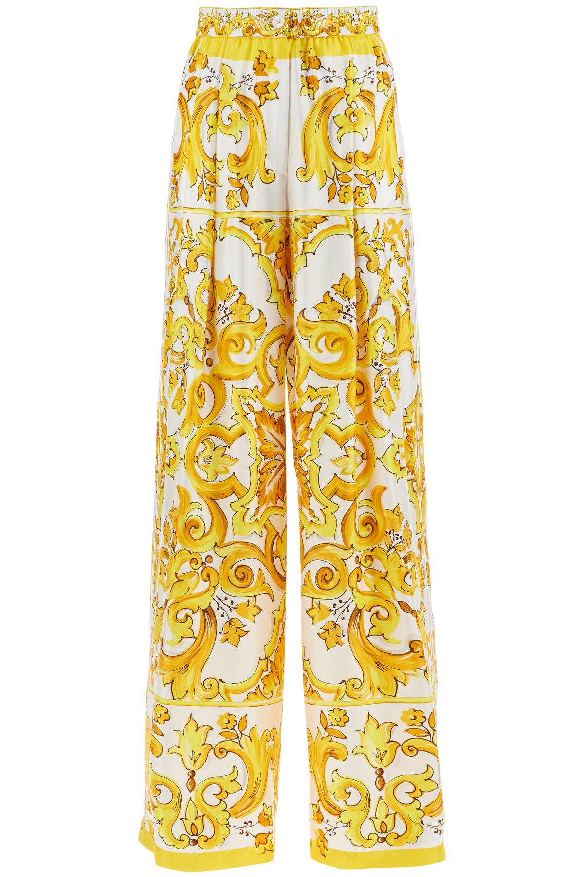 Dolce & Gabbana DOLCE & GABBANA silk maiolica print pants