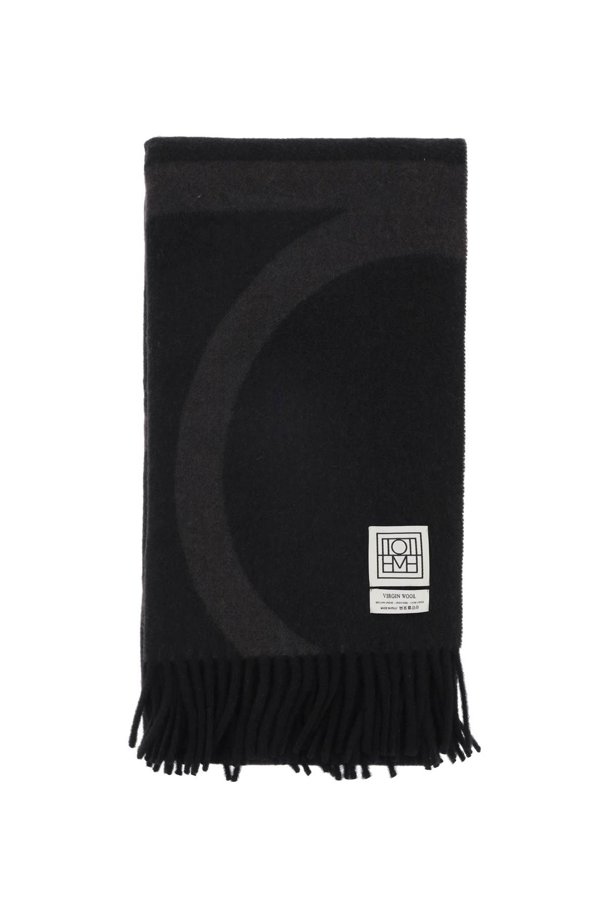 Toteme TOTEME wool jacquard monogram scarf