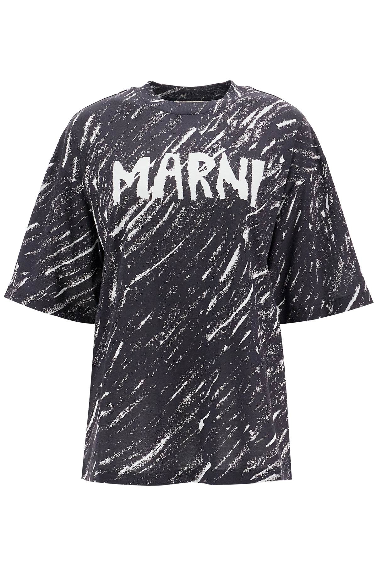 Marni MARNI "abstract pattern logo t-shirt with