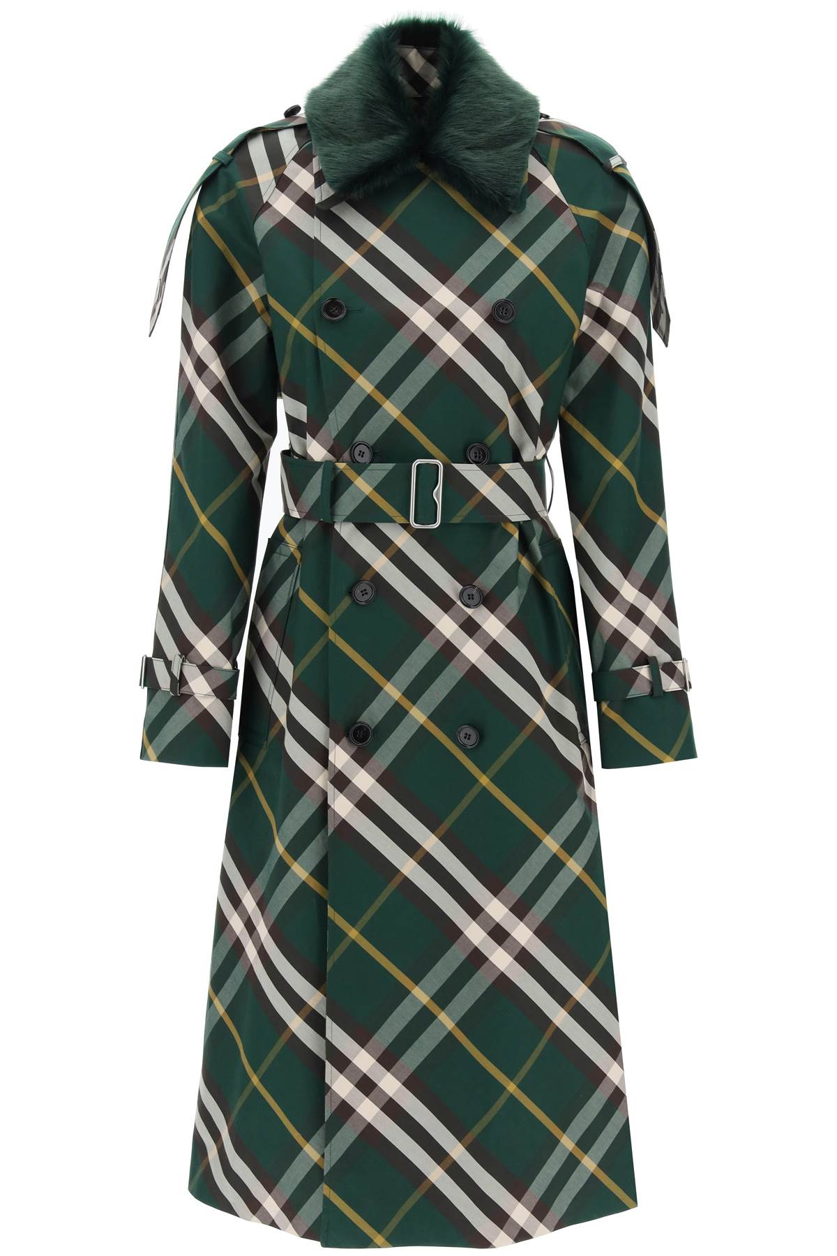 Burberry BURBERRY kensington trench coat with check pattern