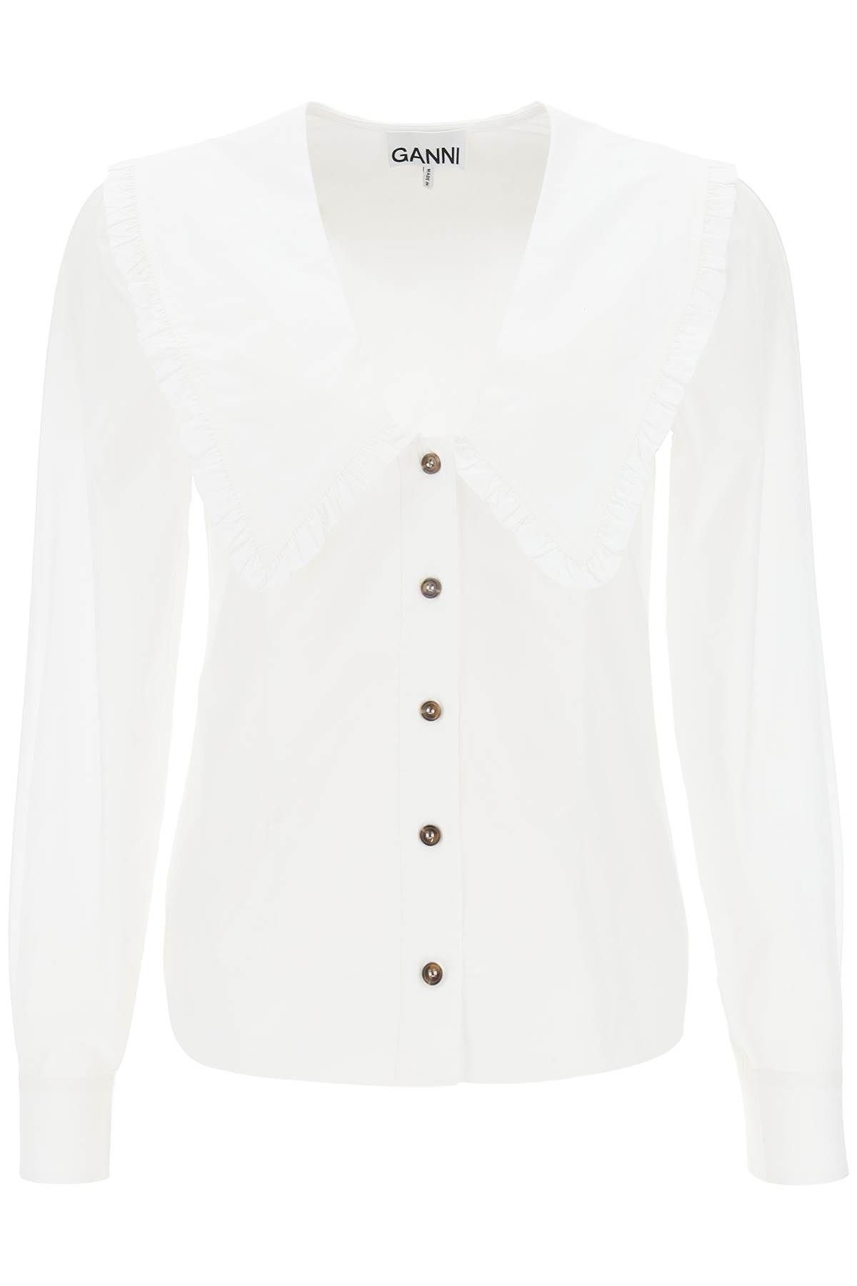 Ganni GANNI maxi collar shirt