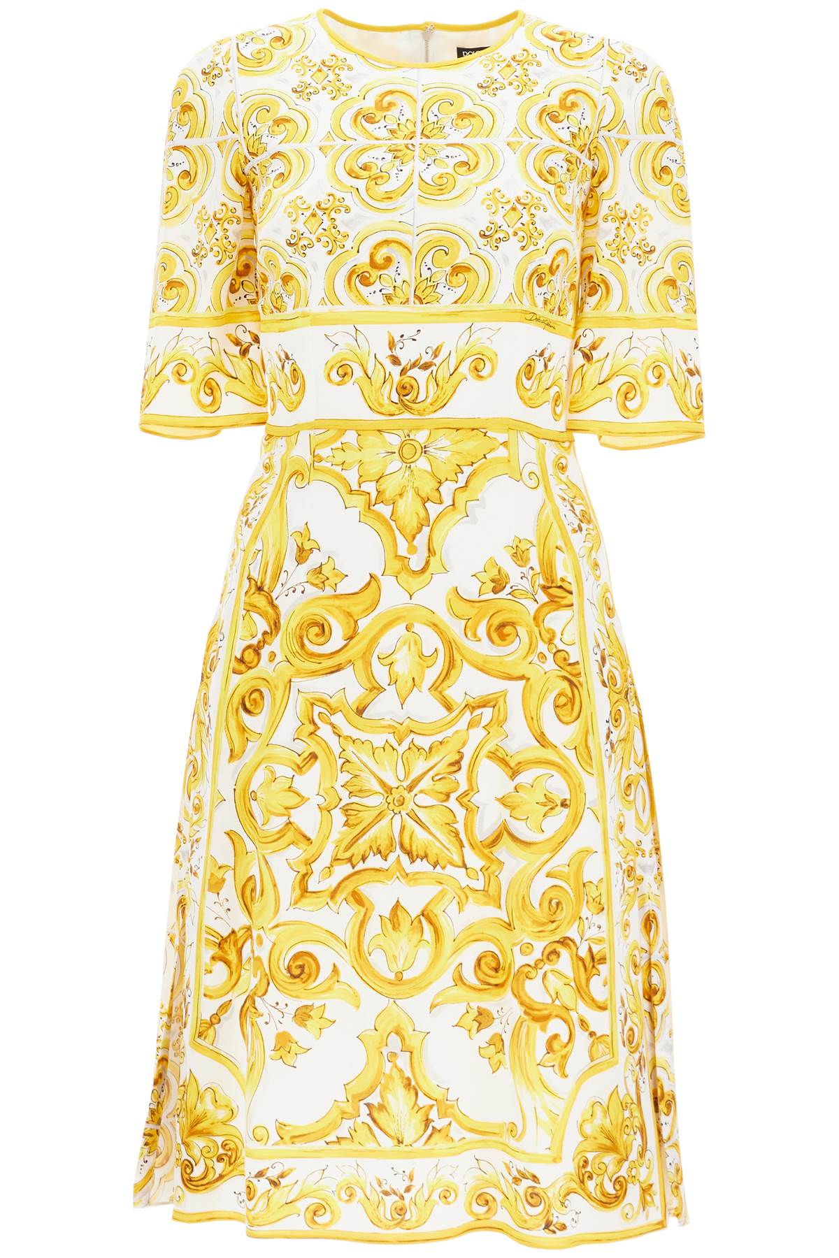 Dolce & Gabbana DOLCE & GABBANA 'stretch silk dress with maiolica