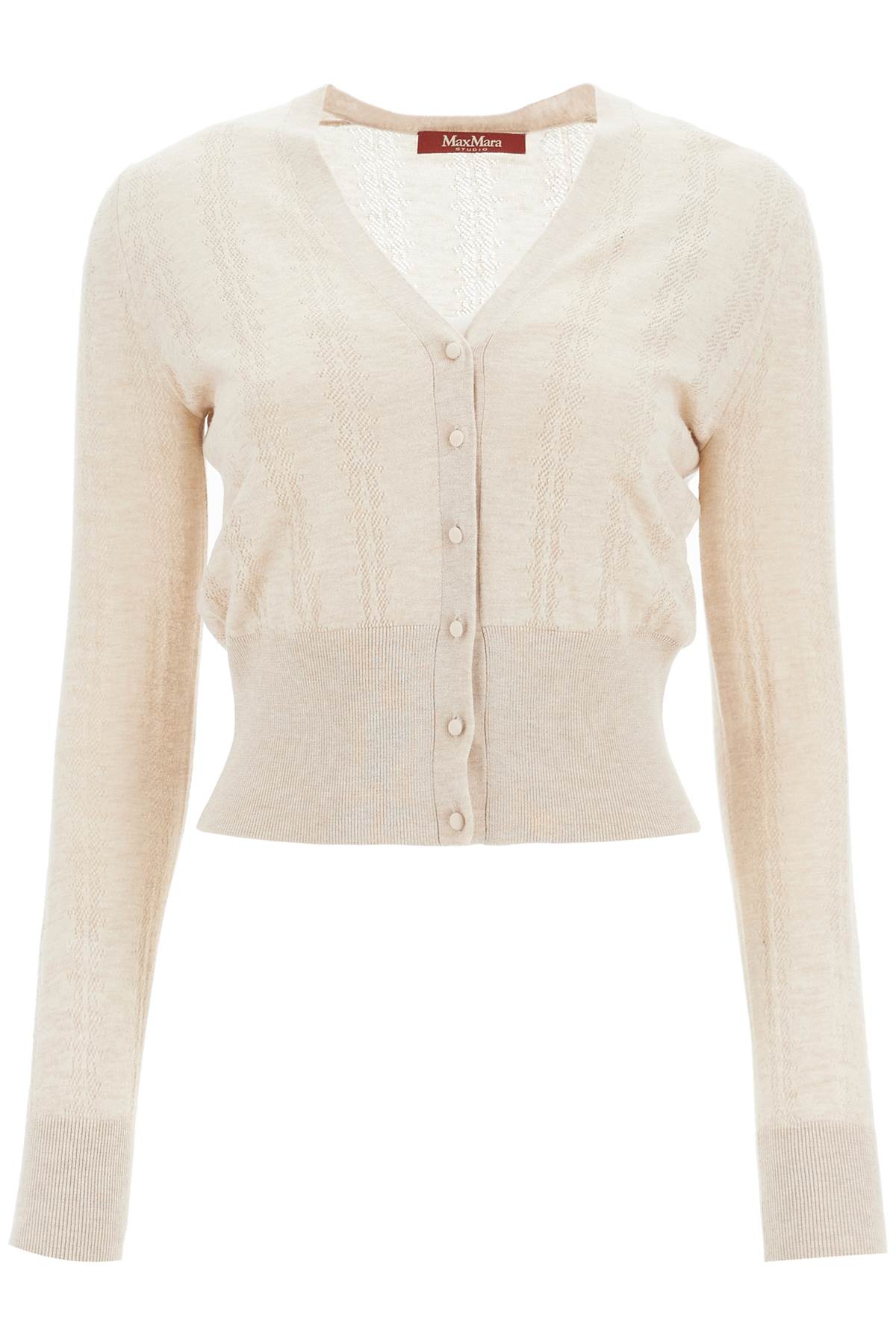 MAX MARA STUDIO MAX MARA STUDIO silk and wool blend cardigan with