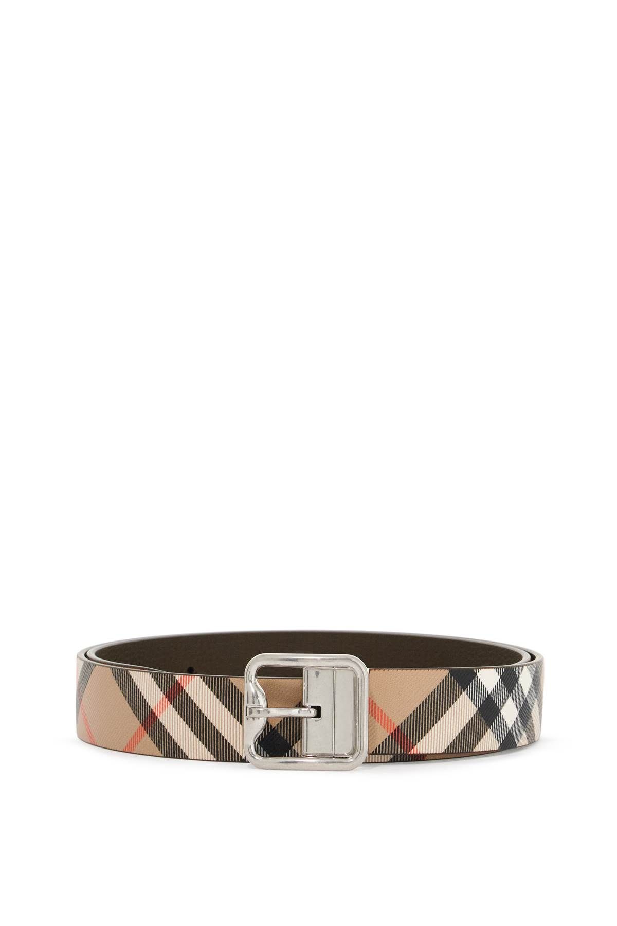 Burberry BURBERRY reversible b buckle check belt