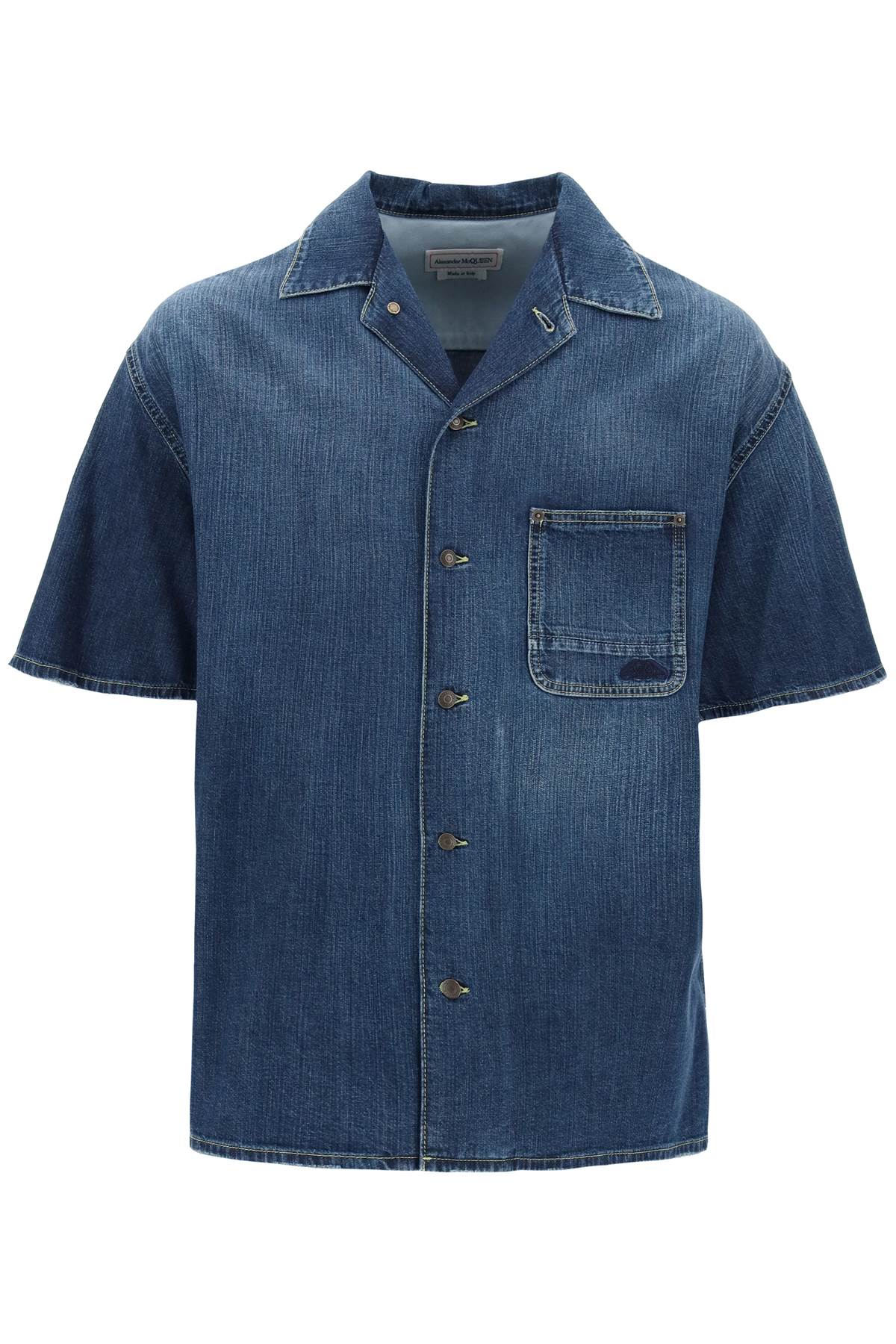 Alexander McQueen ALEXANDER MCQUEEN organic denim short sleeve shirt