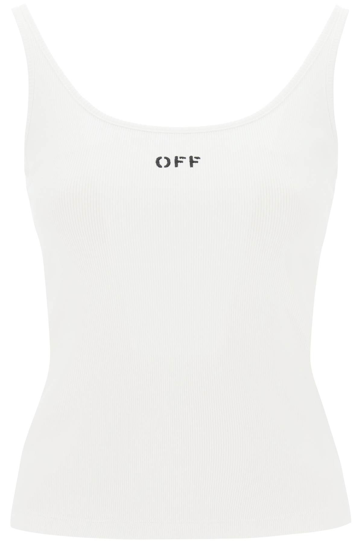 OFF-WHITE OFF-WHITE tank top with off embroidery