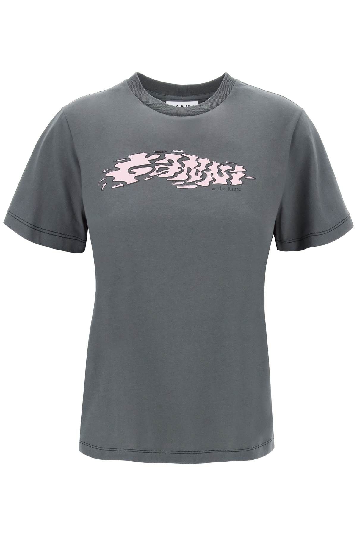 Ganni GANNI t-shirt with logo print