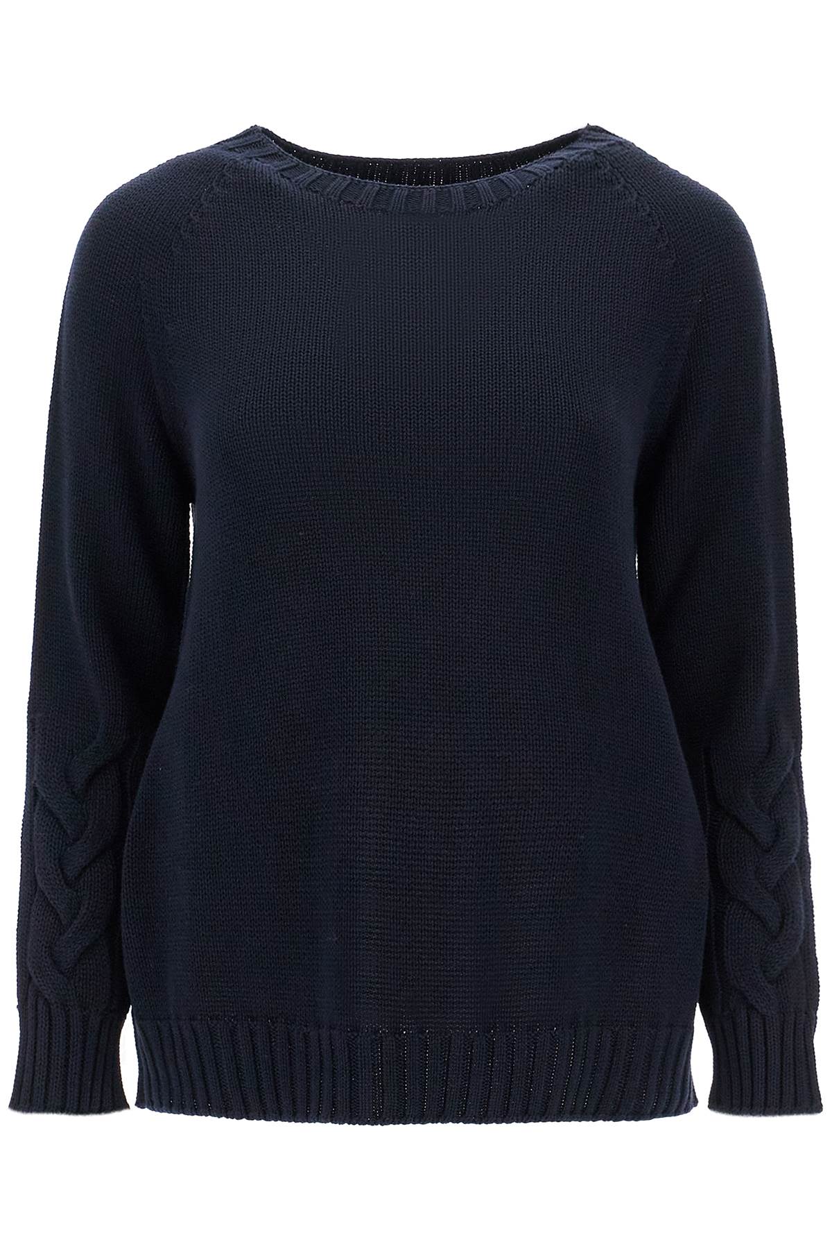  'S MAX MARA cotton cable knit sweater in 10 words