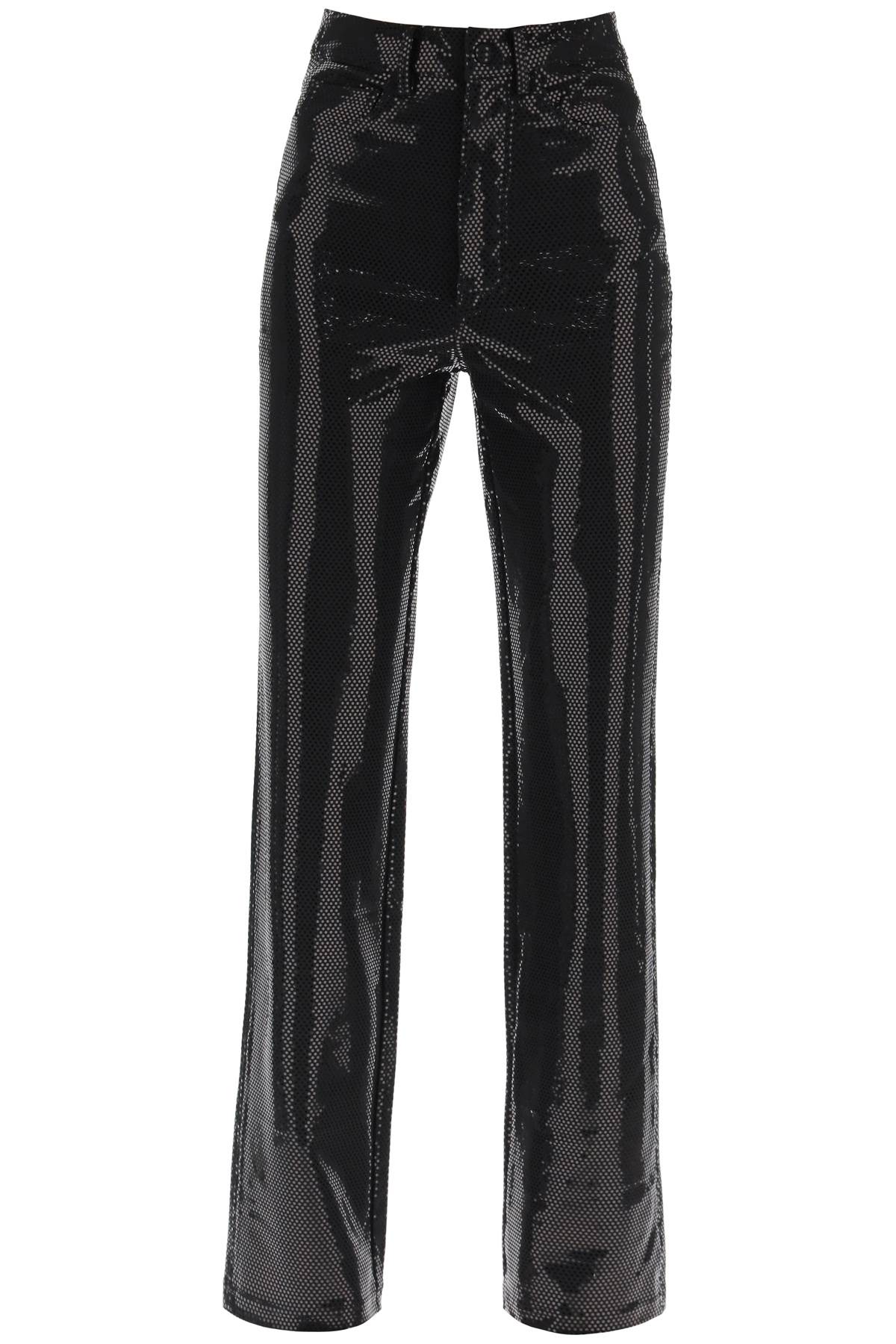 Rotate ROTATE 'rotana' foil jersey pants