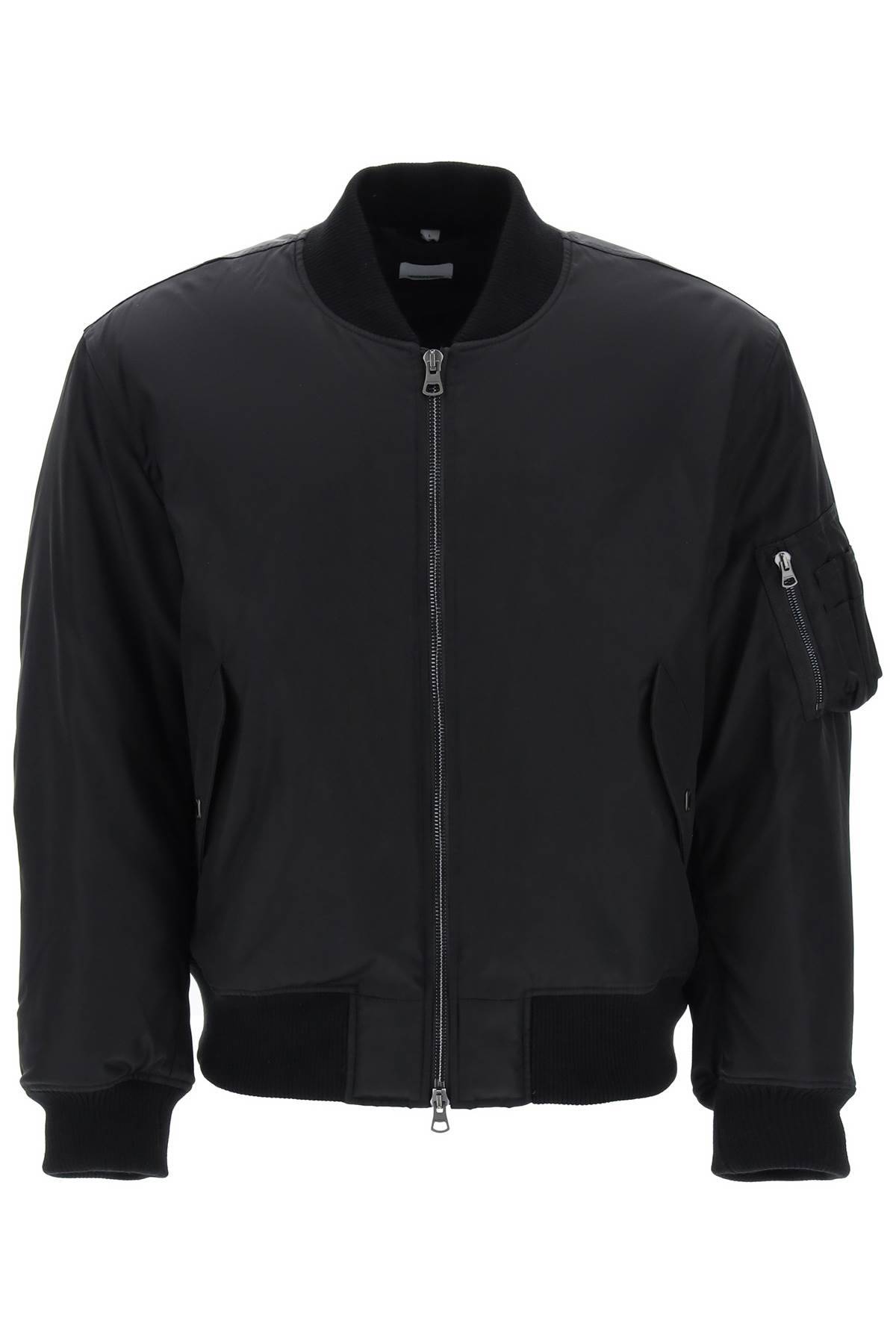 Burberry BURBERRY 'graves' padded bomber jacket with back emblem embroidery