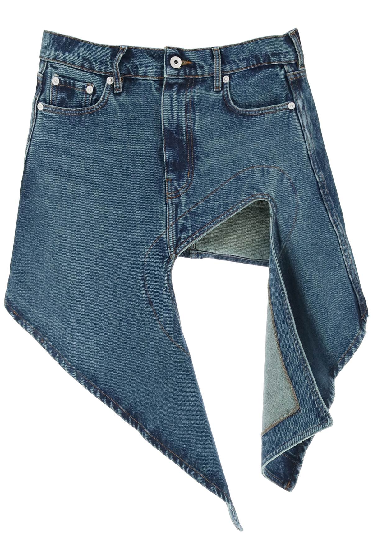  Y PROJECT denim mini skirt with cut out details