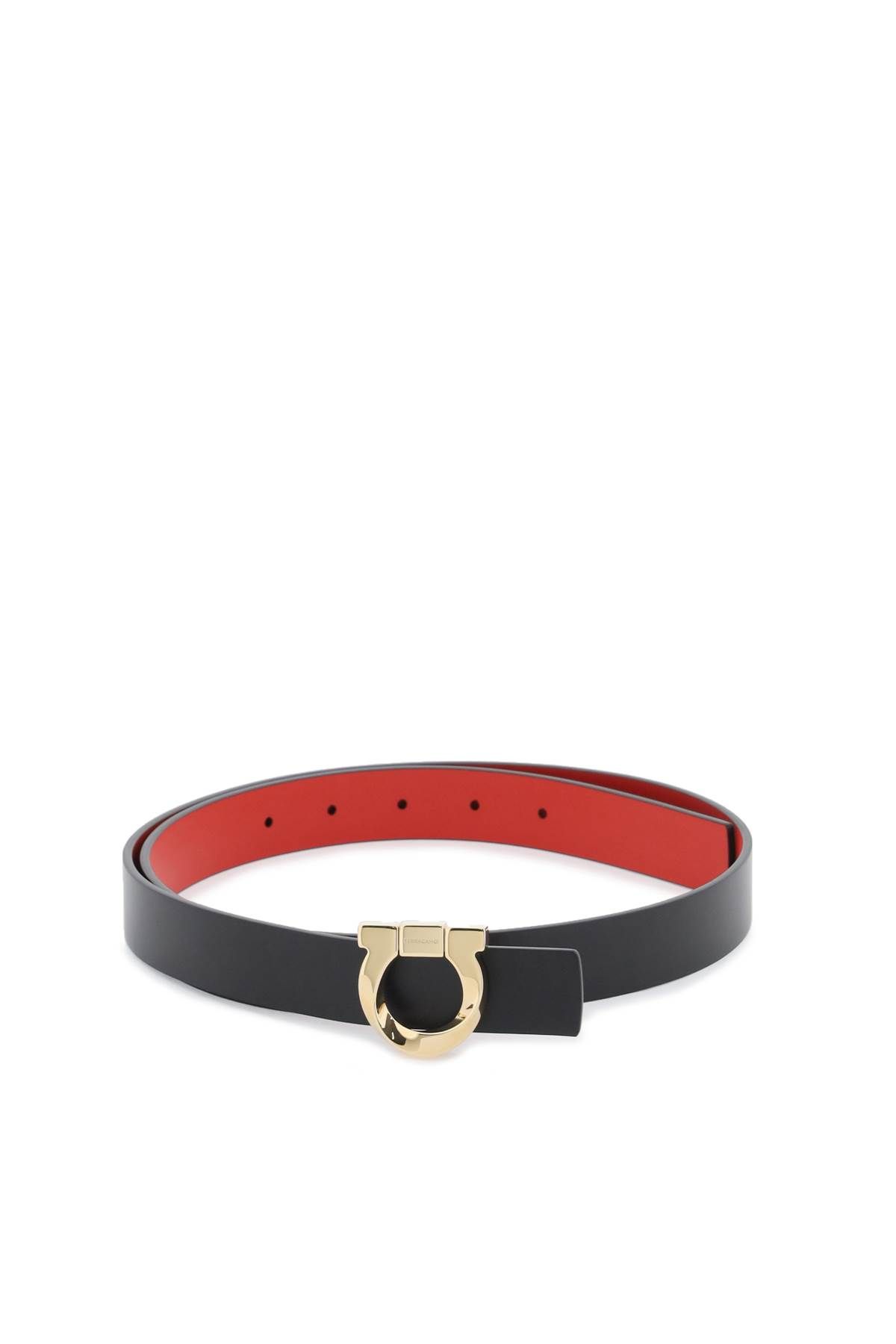 Ferragamo FERRAGAMO reversible belt with gancini torchon