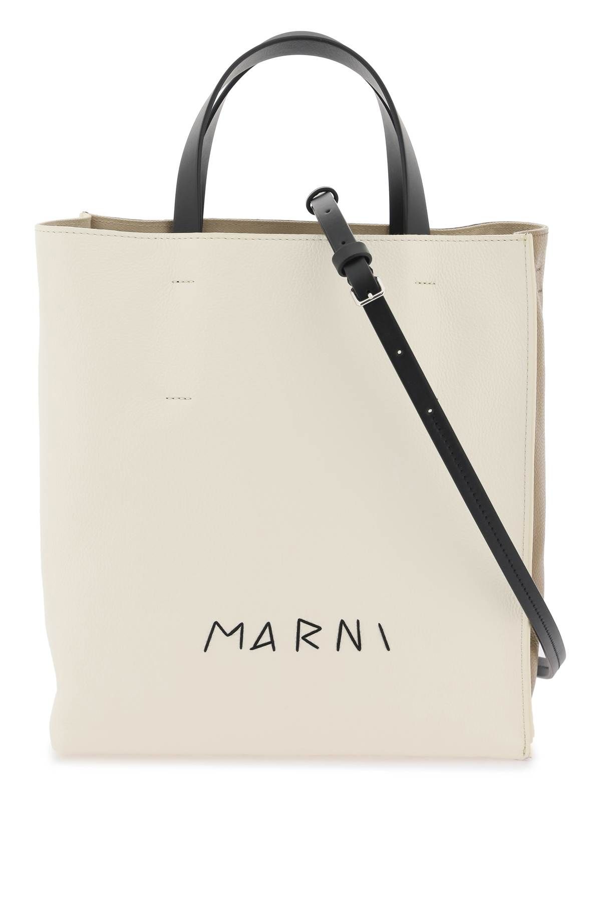 Marni MARNI leather museum tote bag