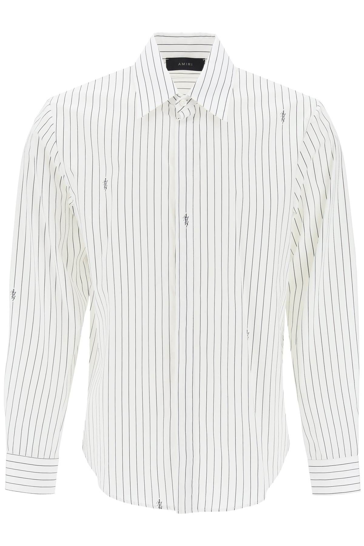 Amiri AMIRI striped shirt with staggered logo