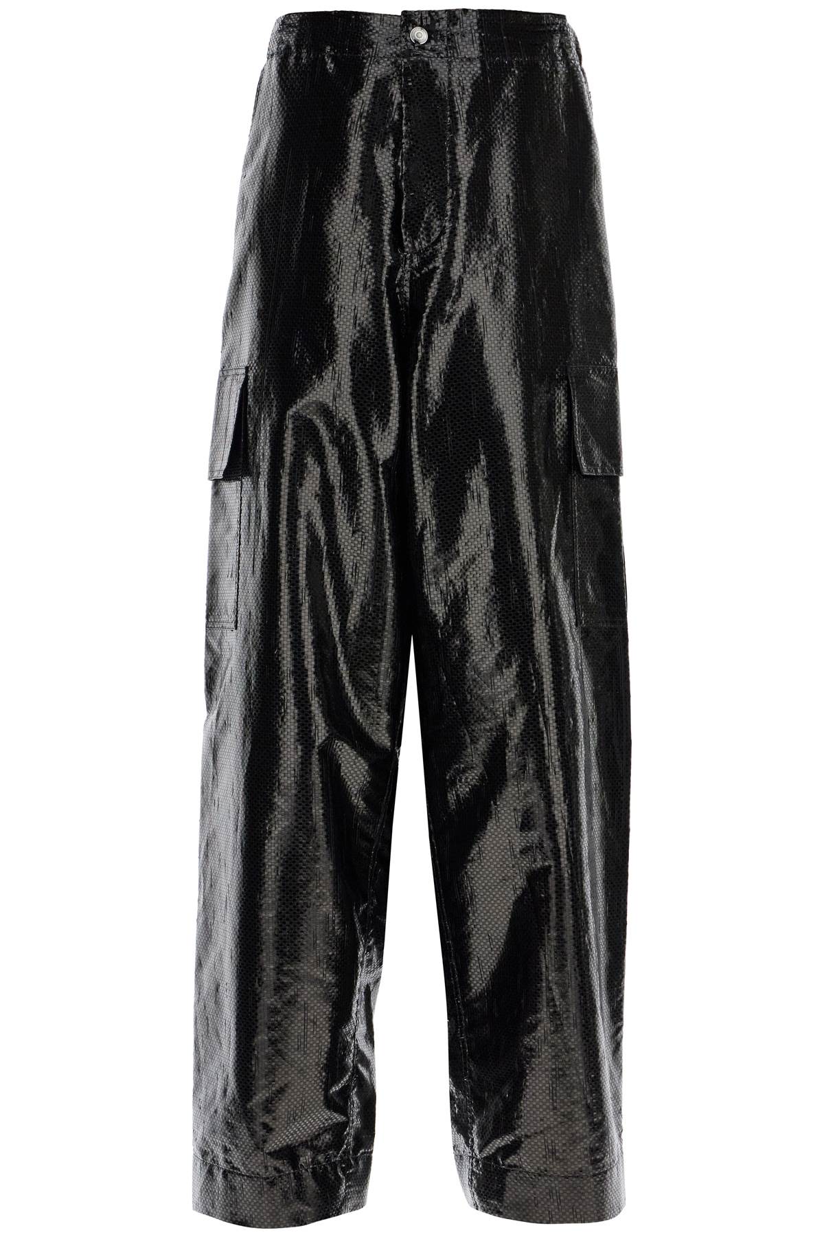 Alexander McQueen ALEXANDER MCQUEEN cargo canvas tarred trousers in