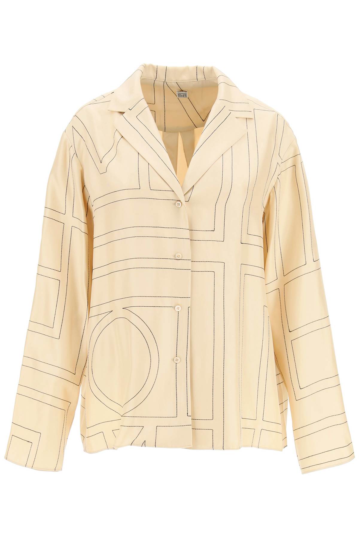 Toteme TOTEME monogram silk pajama top