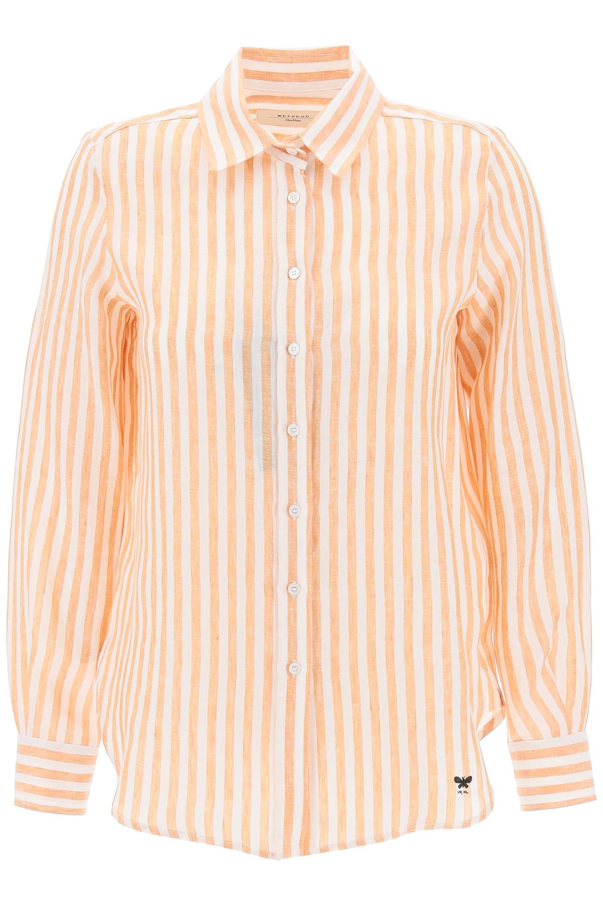 Weekend Max Mara WEEKEND MAX MARA linen striped shirt for men by lari