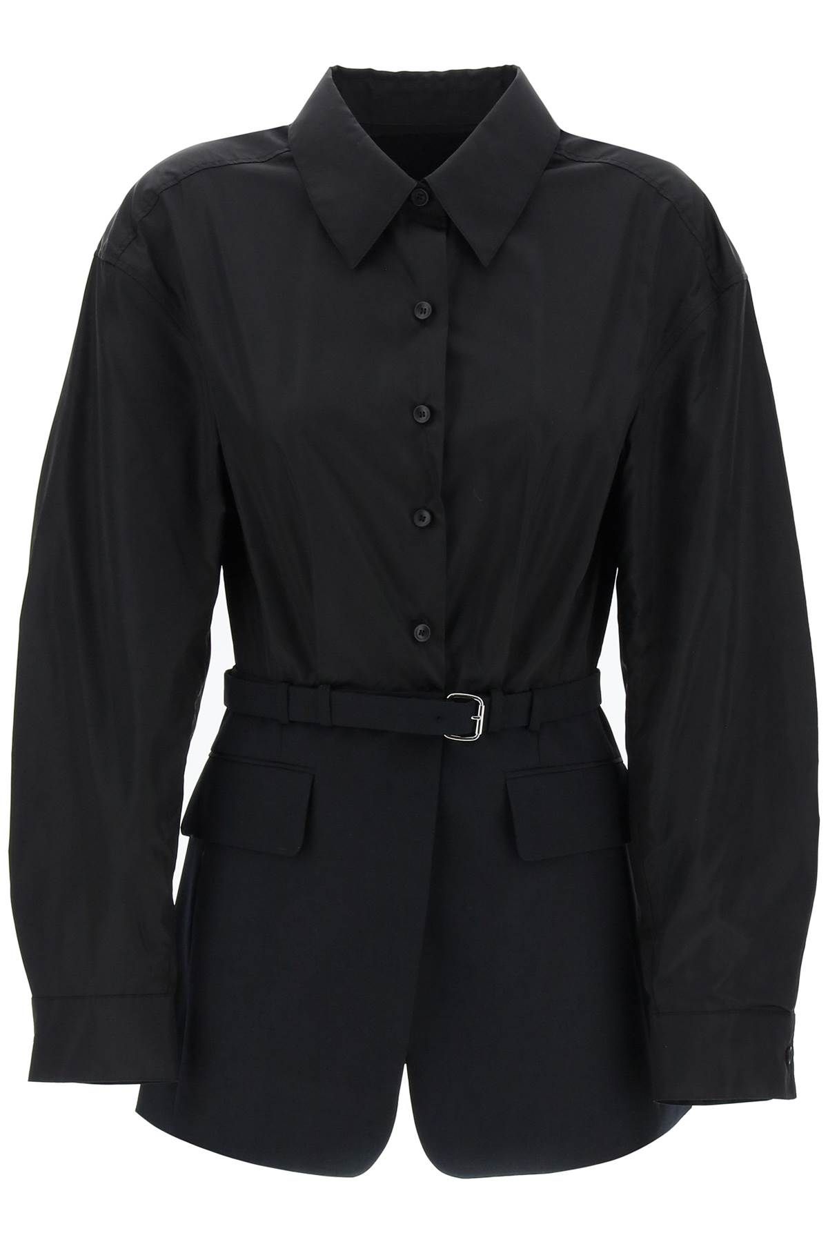 Alexander Wang ALEXANDER WANG bimaterial jacket with belt