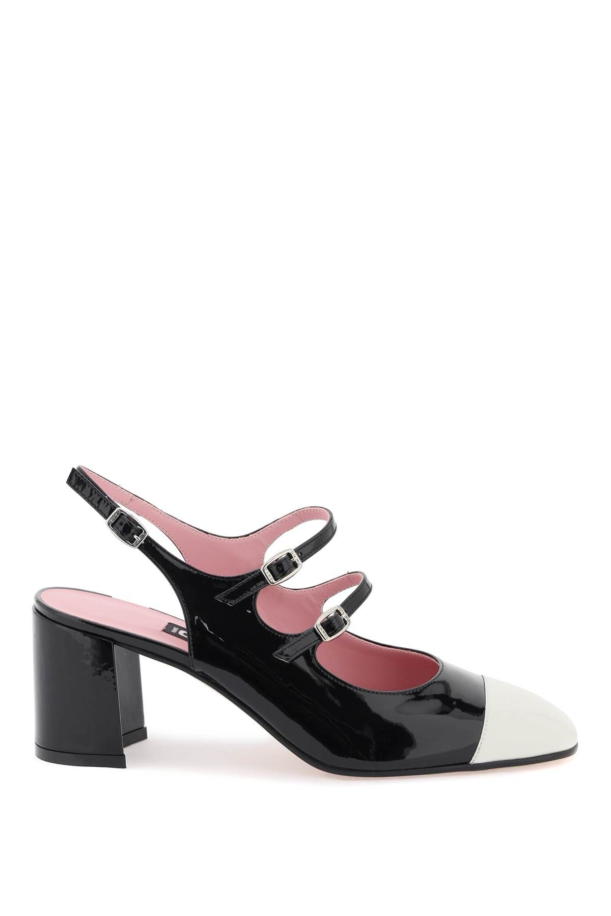  CAREL patent leather papaya slingback mary jane