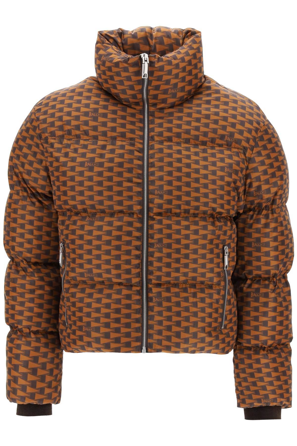BALLY BALLY short puffer jacket with pennant motif