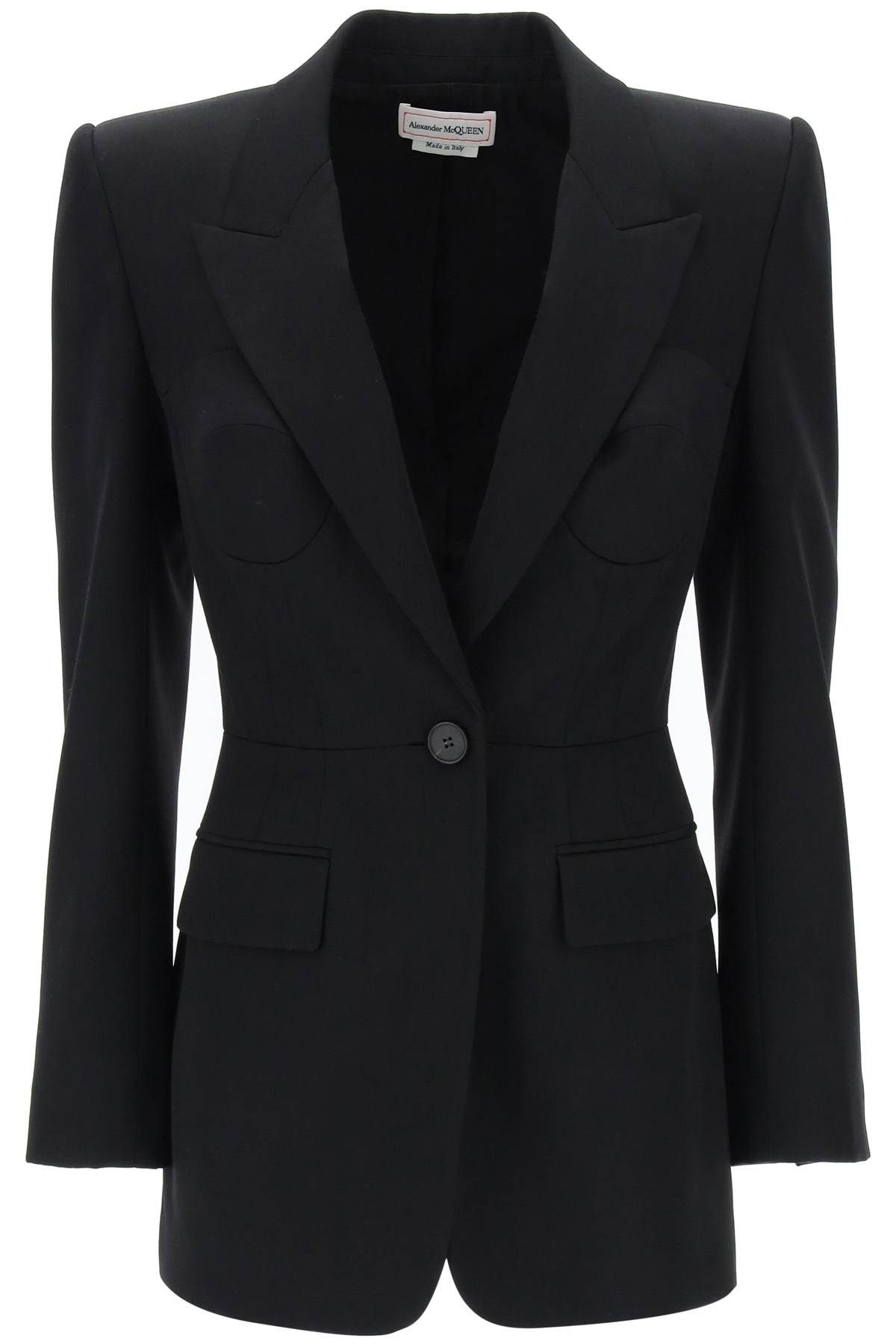 Alexander McQueen ALEXANDER MCQUEEN fitted jacket with bustier details