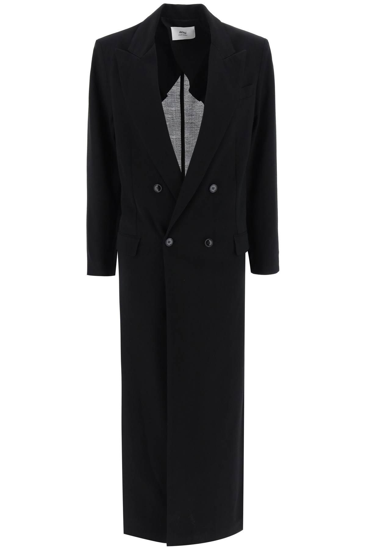  AMI ALEXANDRE MATIUSSI double-breasted deconstructed coat