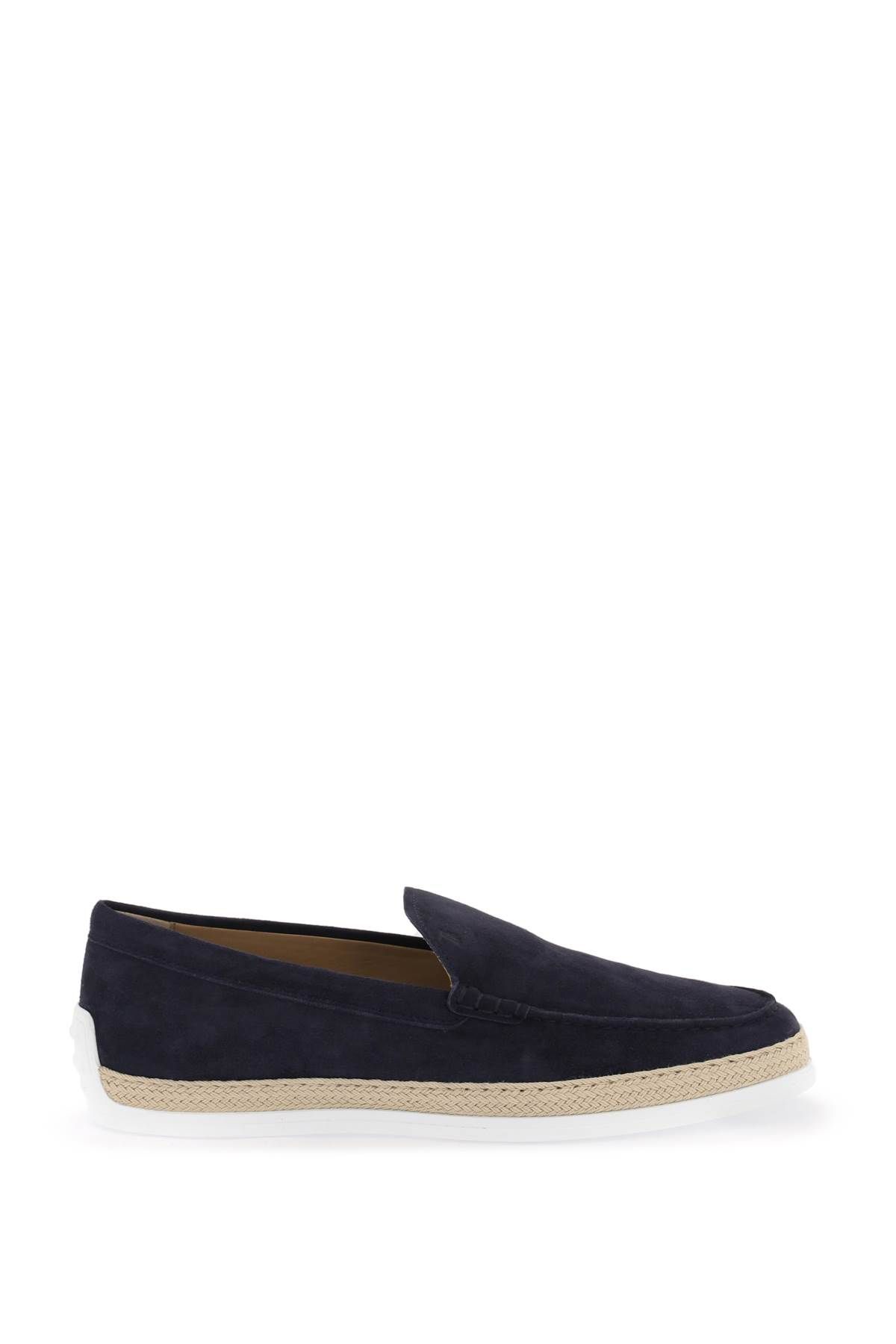 Tod's TOD'S suede slip-on with rafia insert