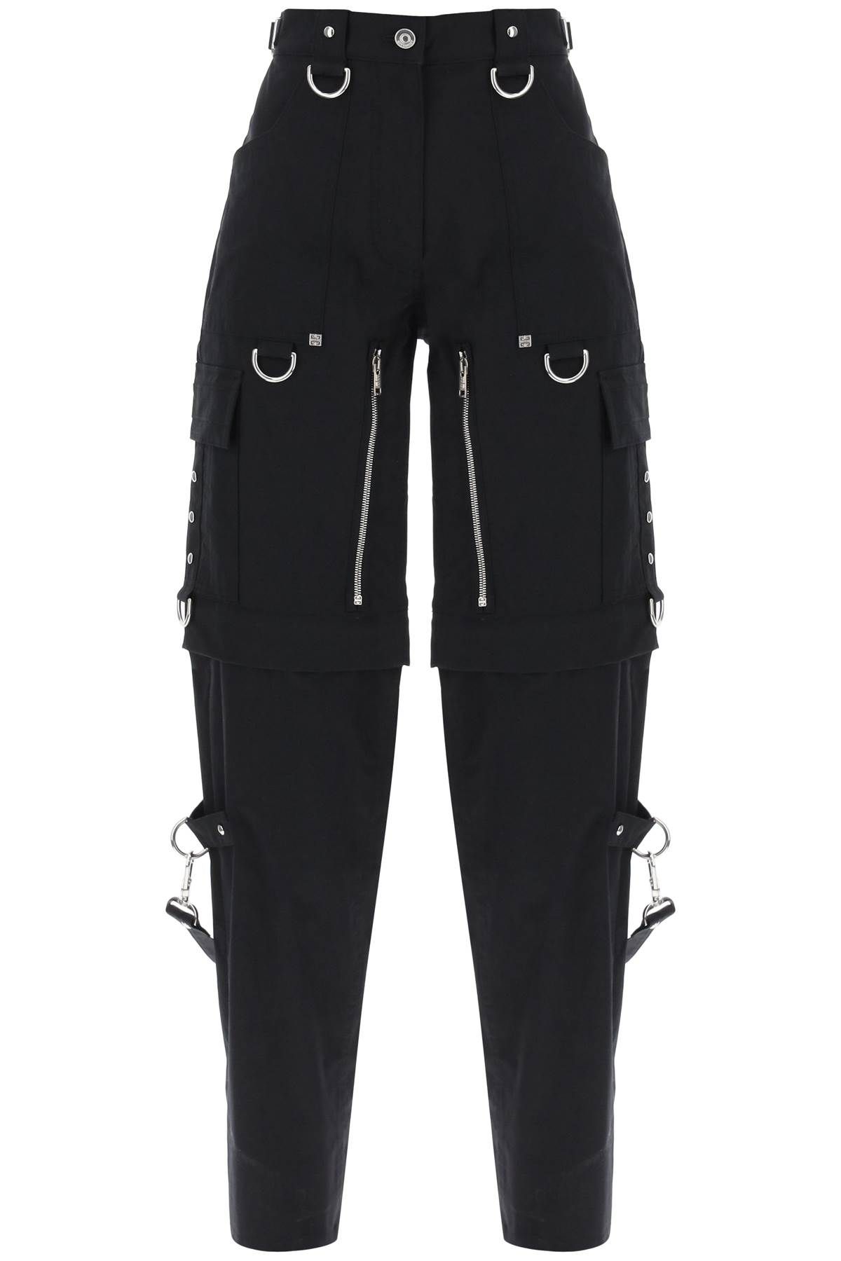 Givenchy GIVENCHY convertible cargo pants with suspenders