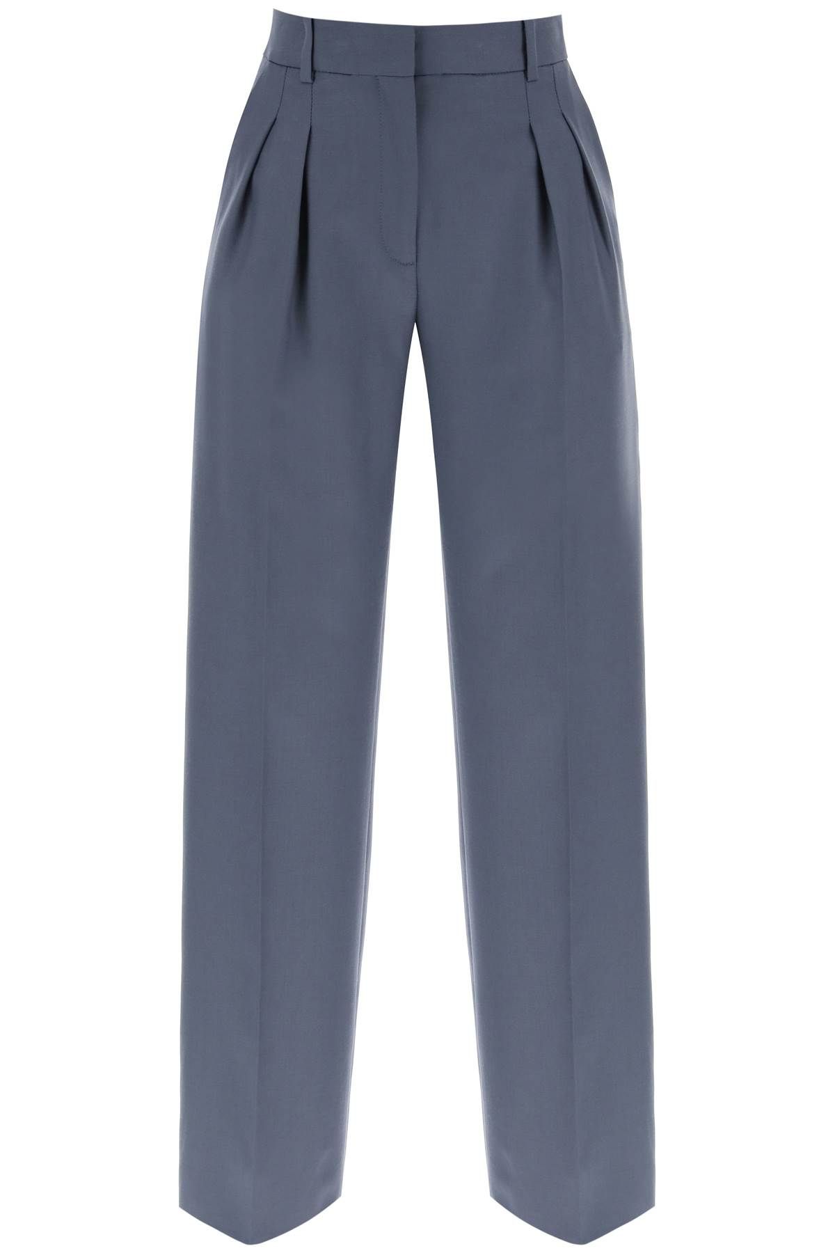 LOULOU STUDIO LOULOU STUDIO sbiru double pleat trousers