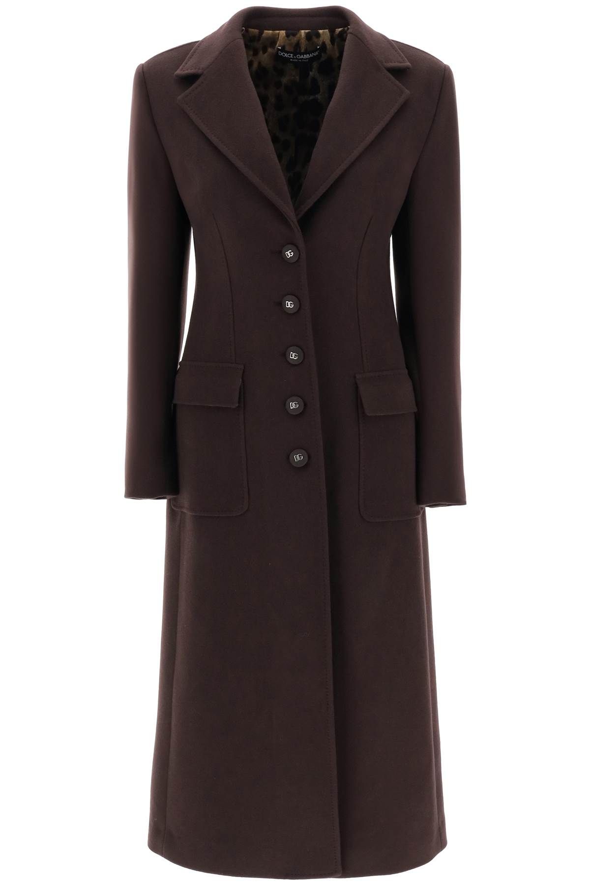 Dolce & Gabbana DOLCE & GABBANA shaped coat in wool and cashmere