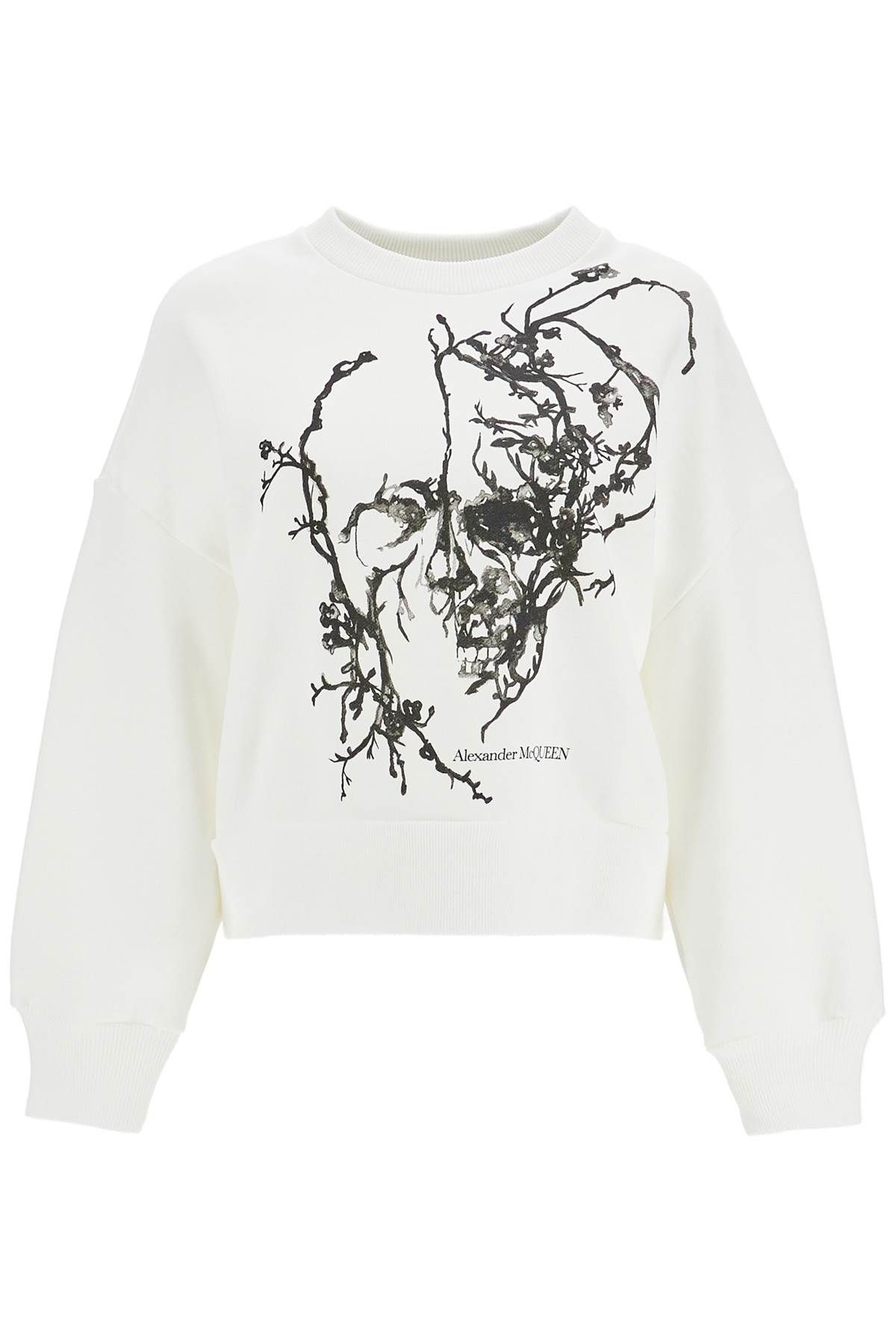 Alexander McQueen ALEXANDER MCQUEEN boxy cherry blossom skull sweat