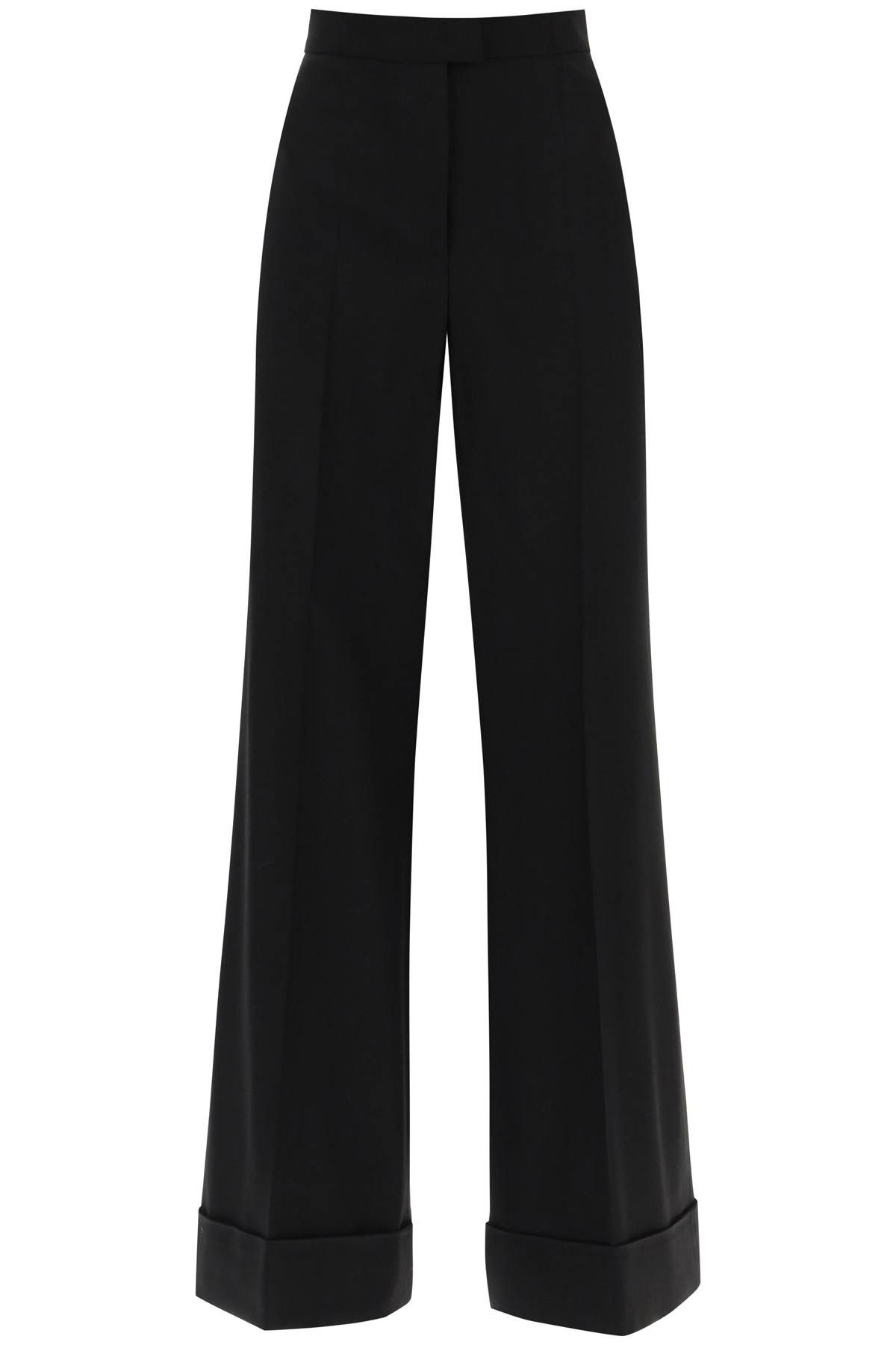 Moschino MOSCHINO cuffed palazzo trousers in wool gabardine