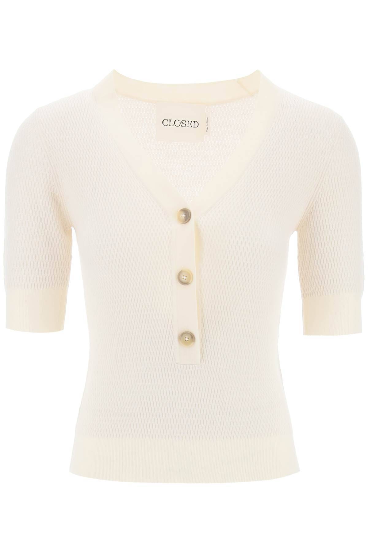 CLOSED CLOSED knitted top with short sleeves