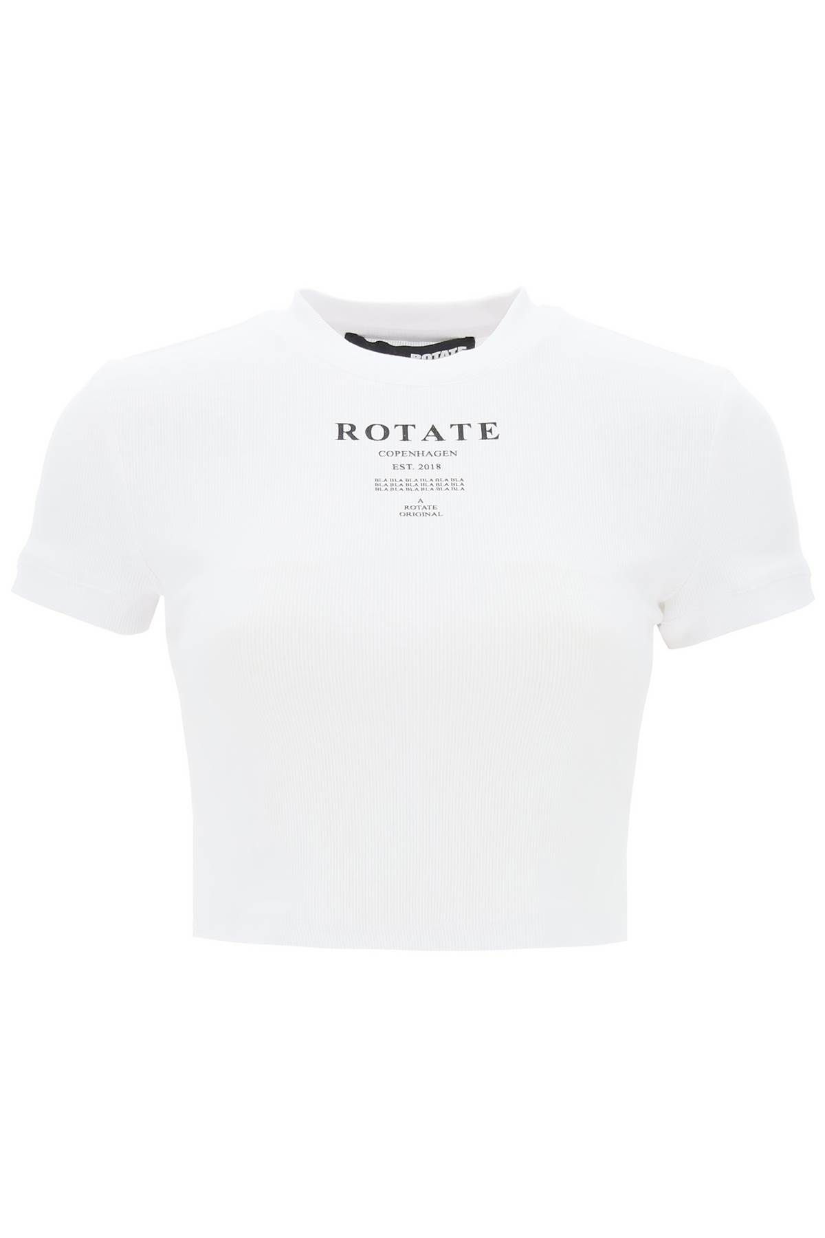 Rotate ROTATE "cropped ribbed t-shirt