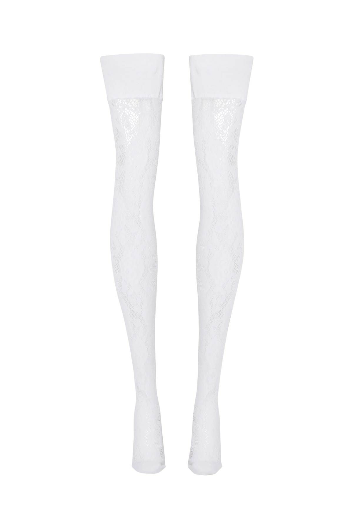 Alessandra Rich ALESSANDRA RICH lace thigh-high stockings with