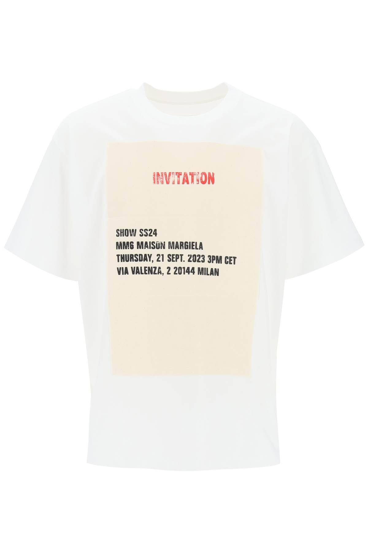 MM6 Maison Margiela MM6 MAISON MARGIELA invitation print t-shirt with